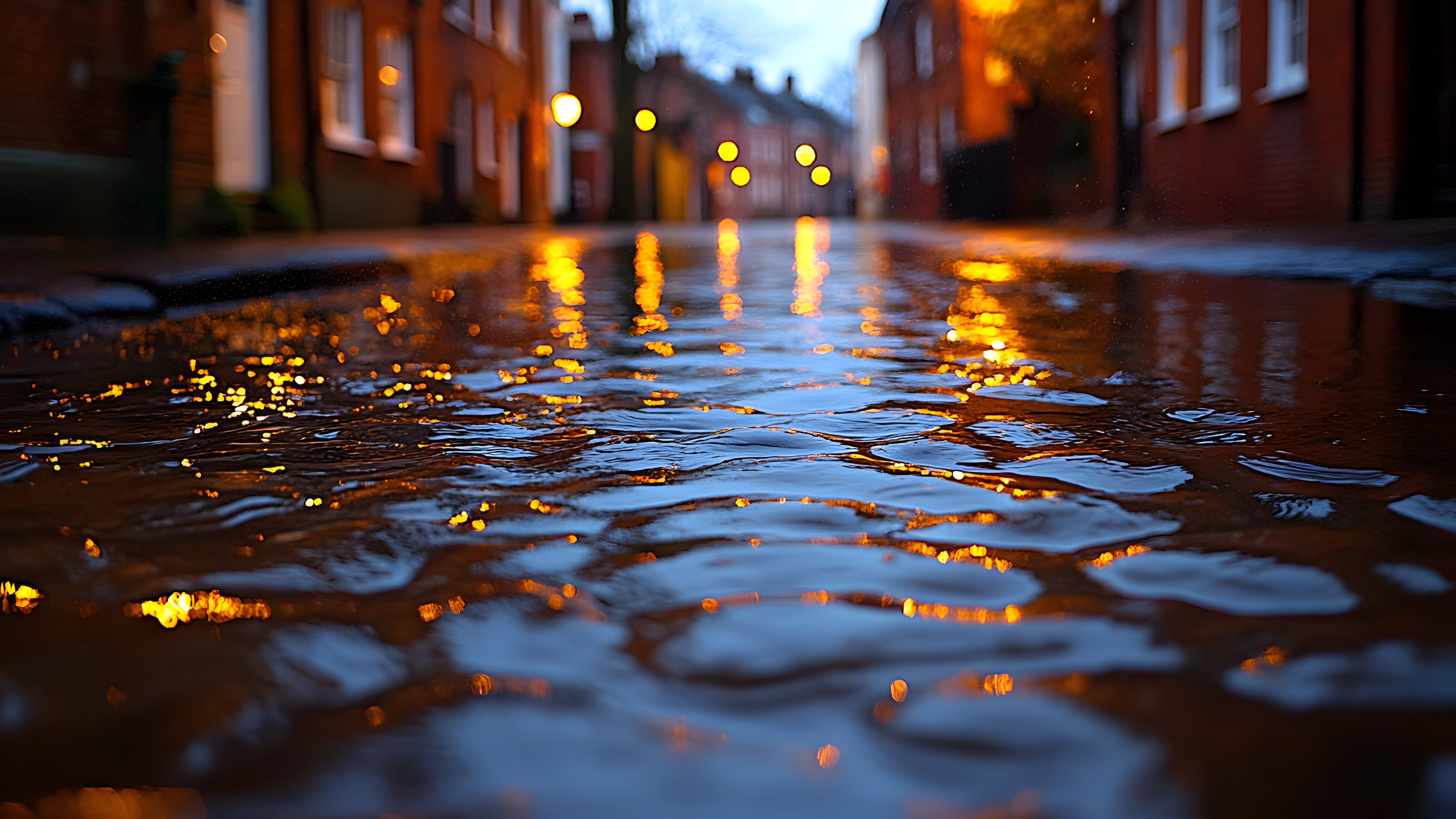 Water, Reflection, Orange, Evening, Channel, Night, Canal, Dusk, Shadow, Cobblestone