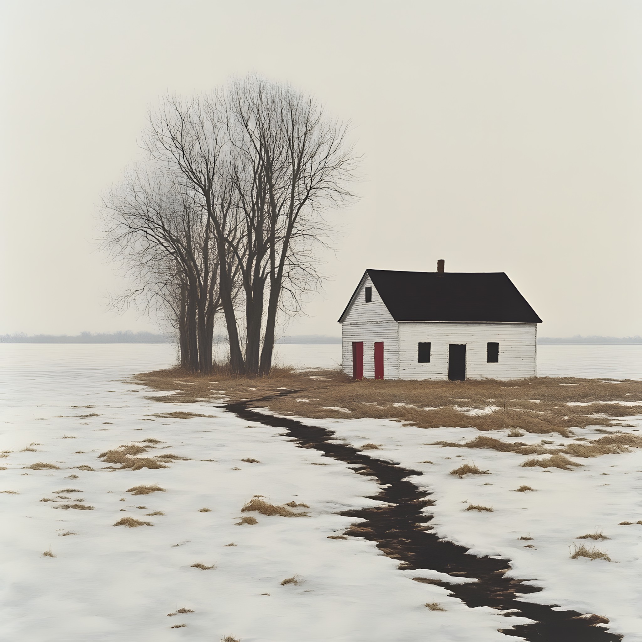 Winter, Snow, Freezing, Roof, Cottage, Shed, Twig, Hut, Sugar shack, Precipitation, Ice, Barn, Farmhouse, Ice cap, Shack