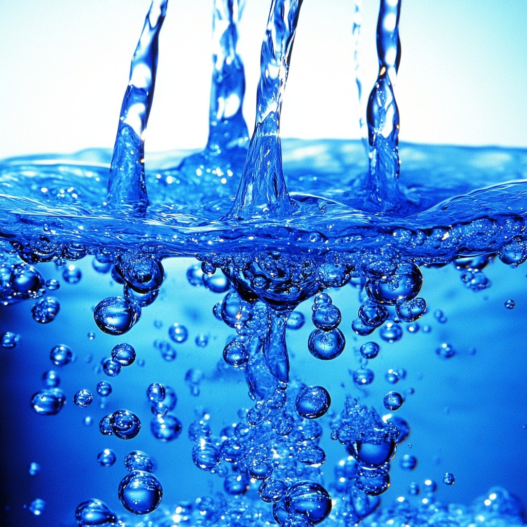 Blue, Fluid, Liquid, Close-up, Drop, Drinking water, Mineral water, Bubble, Solvent in chemical reactions, Science