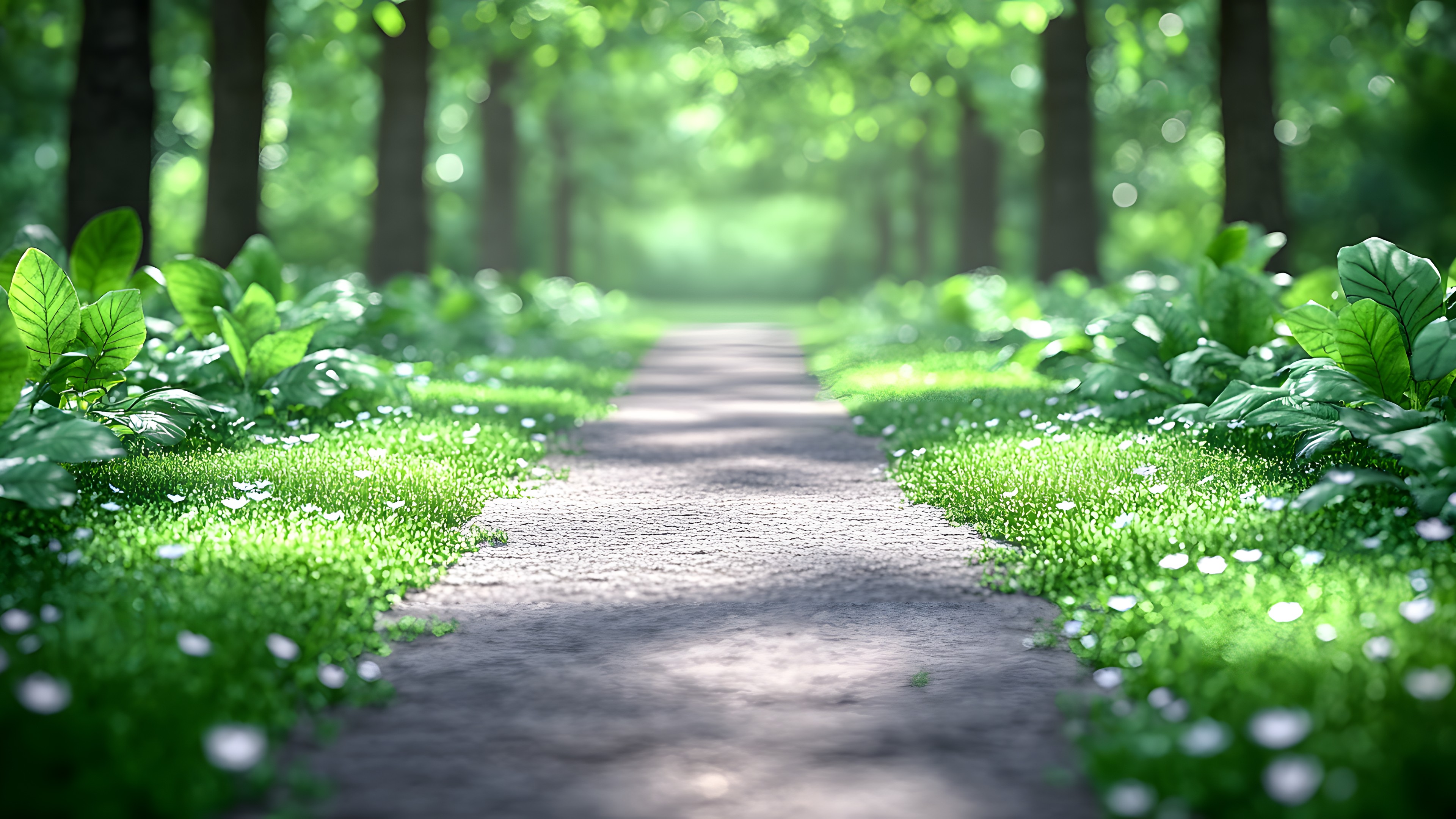 Green, Nature, Natural landscape, Forest, Groundcover, Trunk, Spring, Sunlight, Garden, Woody plant, Woodland, Trail, Jungle, Old-growth forest, Plantation, Northern hardwood forest, Grove, Valdivian temperate rain forest, Temperate broadleaf and mixed forest, Tropical and subtropical coniferous forests