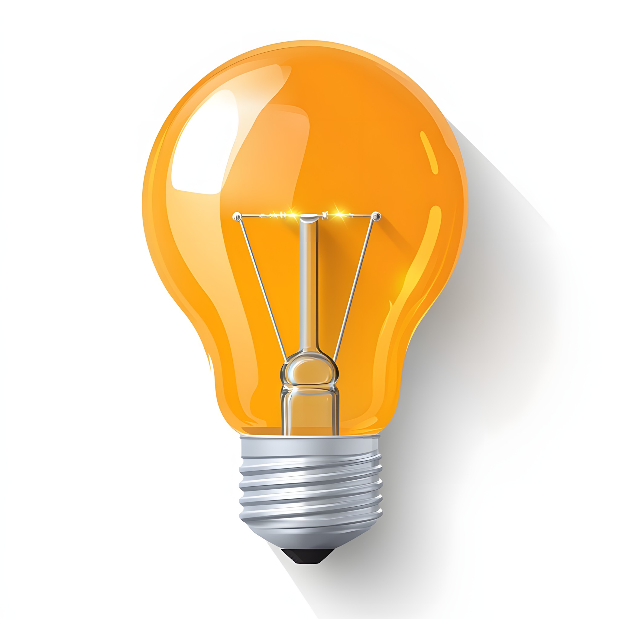 Yellow, Orange, Incandescent light bulb, Light Bulb