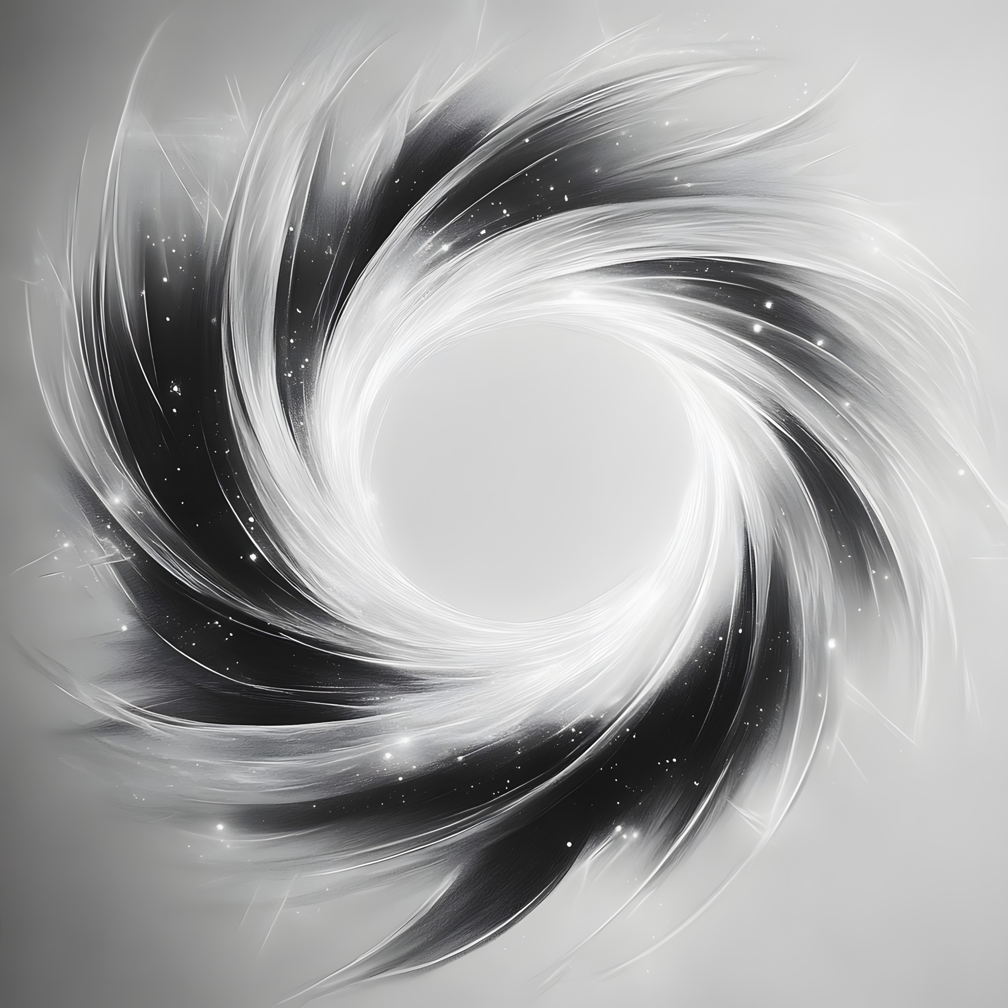 White, Monochrome photography, Black, Black and white, Monochrome, Grey, Silver, Spiral, Design, Graphics, Vortex, Graphic design