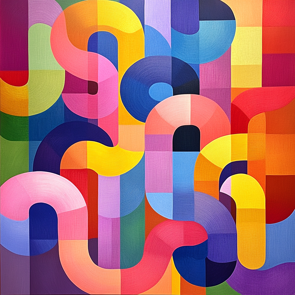 Blue, Red, Orange, Yellow, Art, Visual arts, Modern art, Creative arts, Graphic design, Paint, Graphics, Design, Symmetry