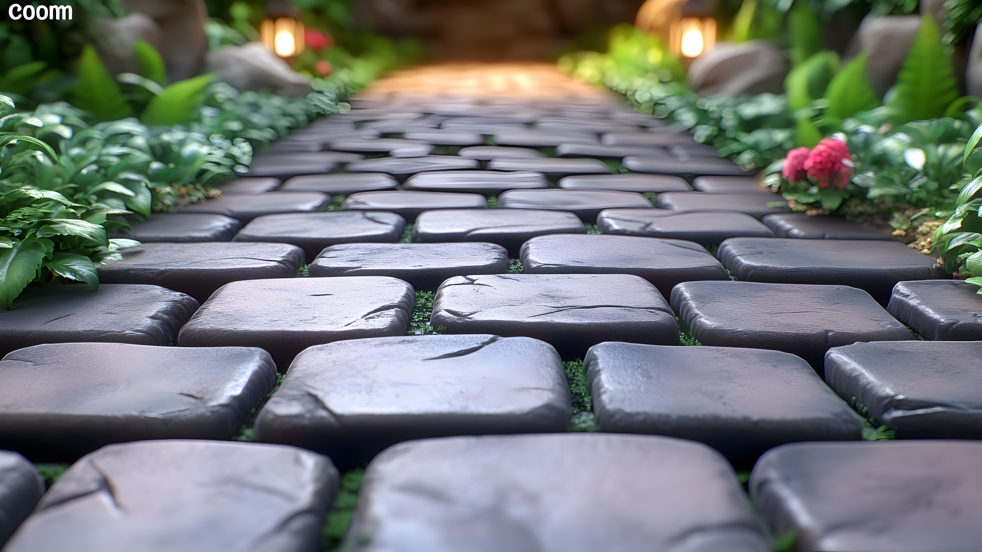 Cobblestone, Flagstone, Garden, Landscaping, Walkway, Sidewalk, Driveway, Perennial plant, Path