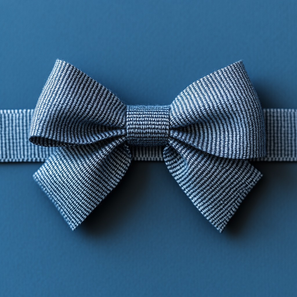 Bow tie, Silver, Ribbon