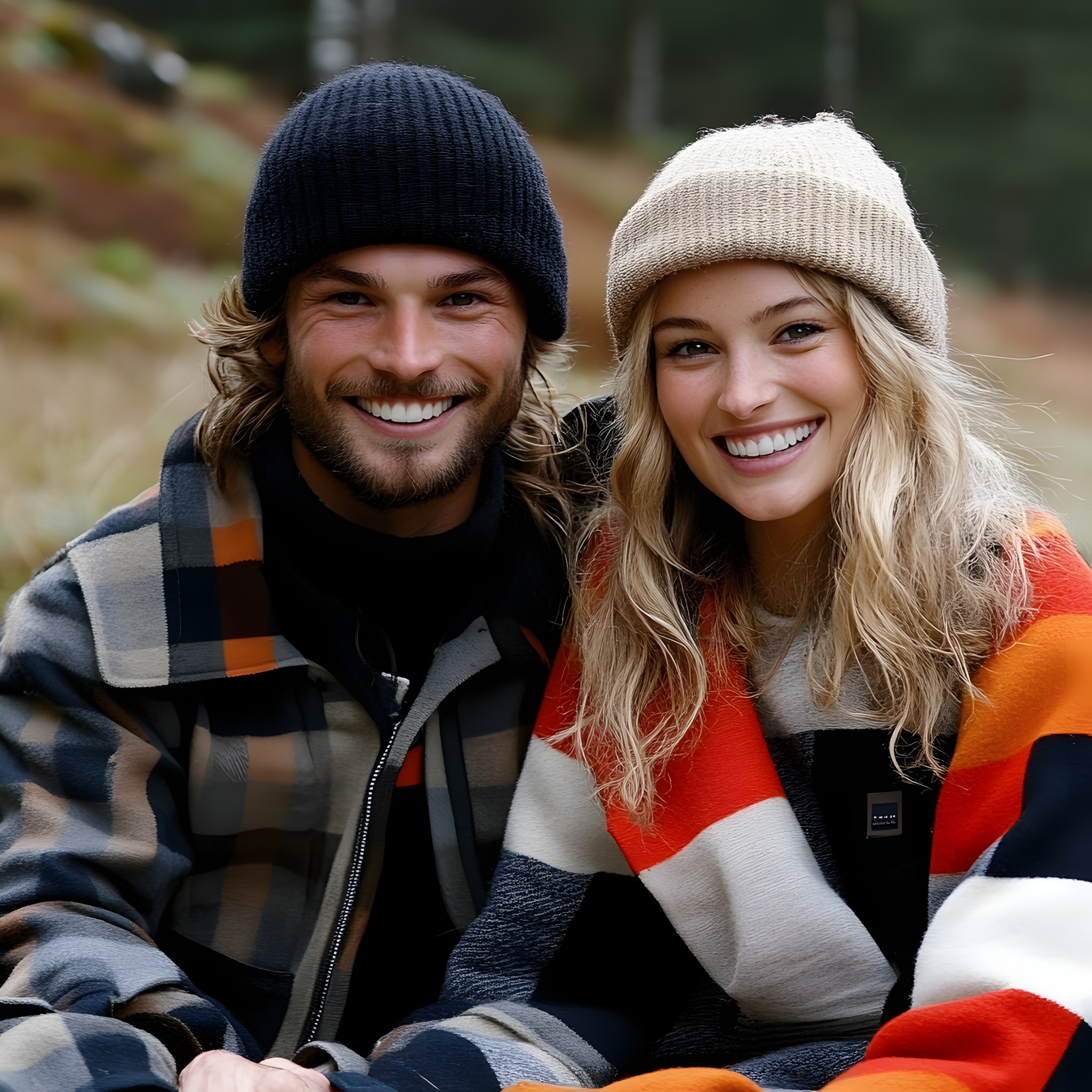 Sleeve, Knit cap, Headgear, Textile, Jacket, Hat, Wool, Woolen, Winter, Beanie, Smile, Cap, Happiness, Scarf, Portrait photography, Photo shoot, Plaid, Hood, Knitting, Tartan