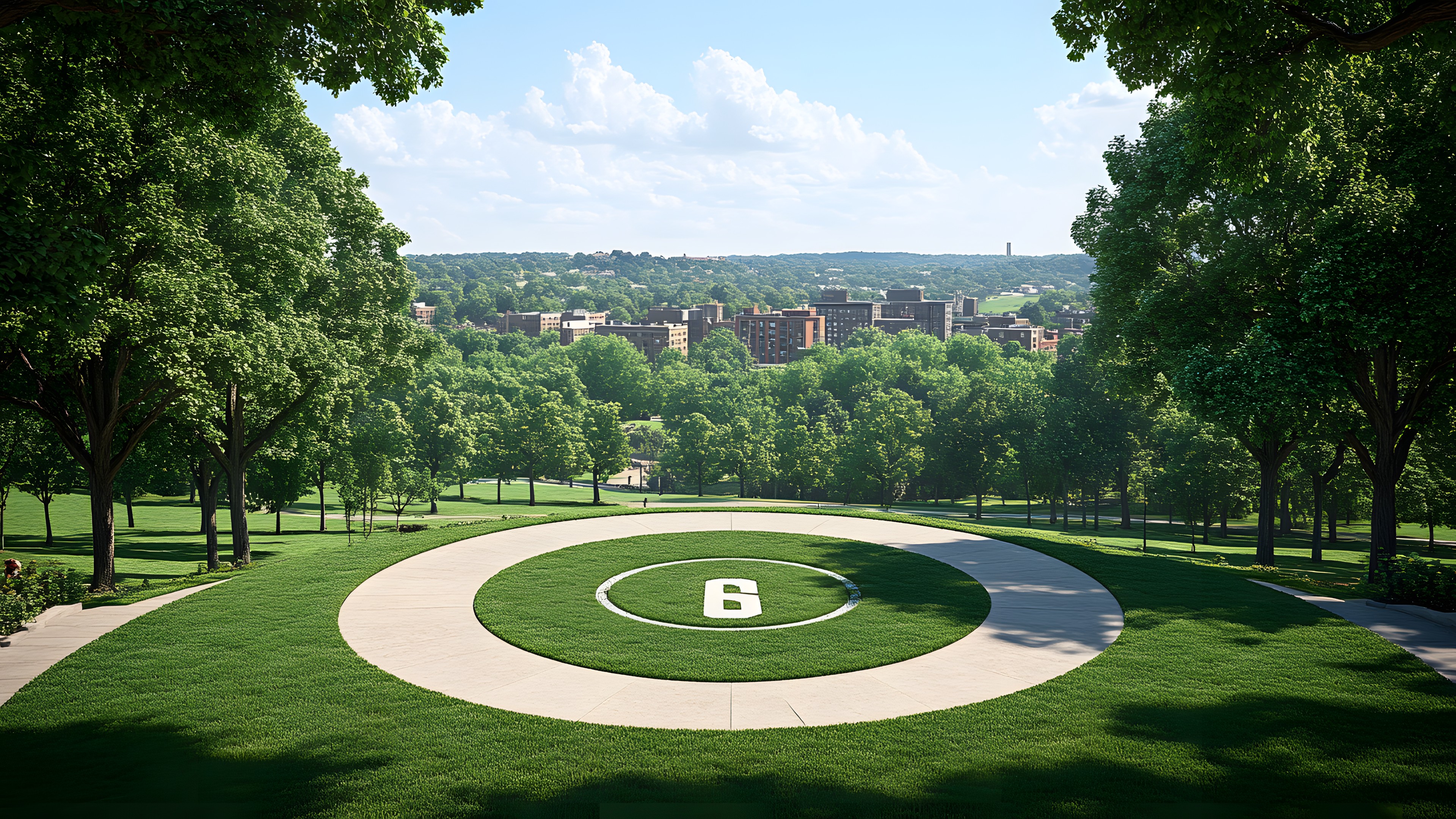 Grass, Park, Lawn, Sports venue, Garden, Artificial turf, Aerial photography, Landscaping, Campus, Bird's-eye view