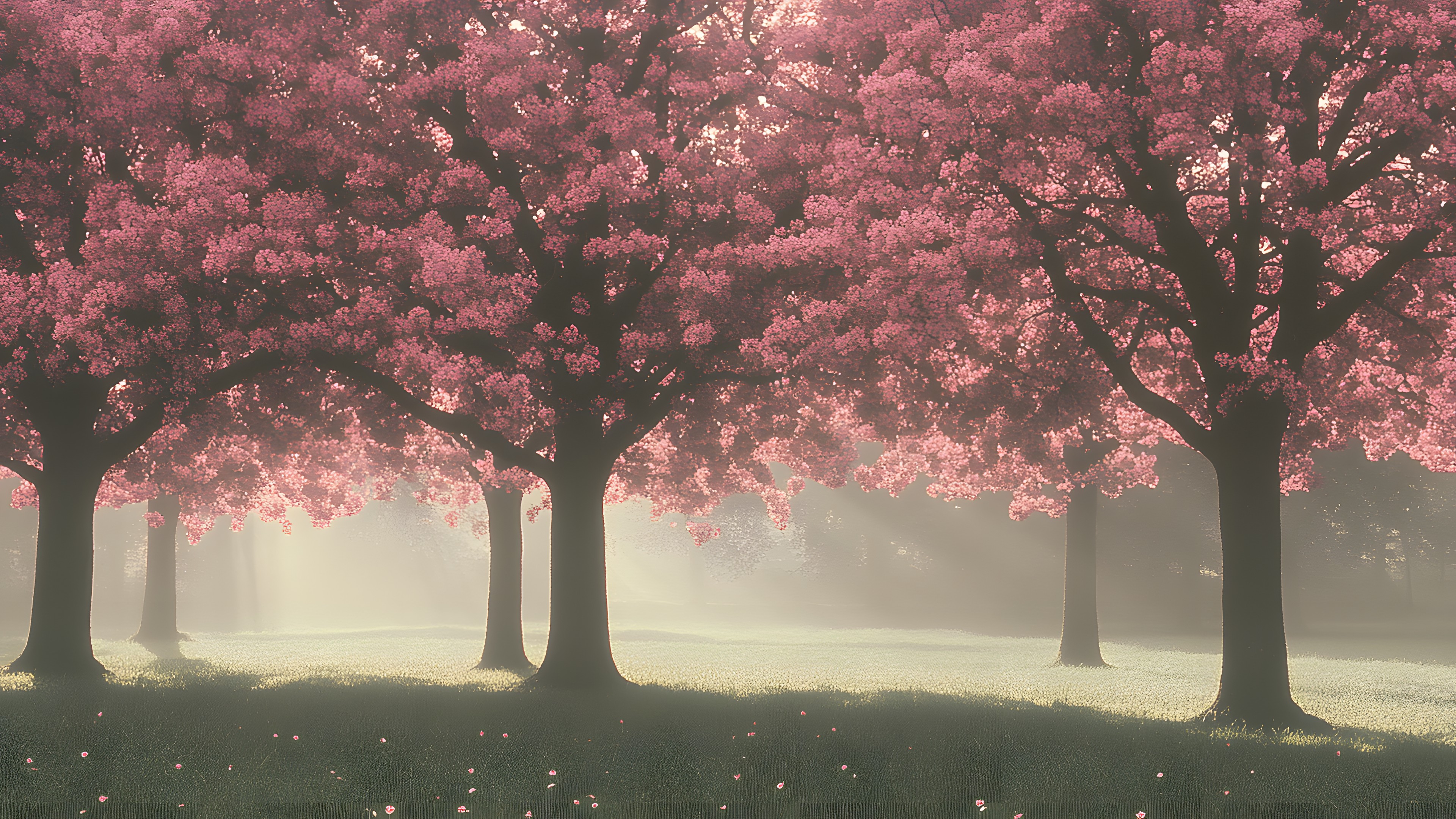 Branch, Nature, atmospheric phenomenon, Twig, Pink, Trunk, Woody plant, Spring, Blossom, Mist, Fog, Woodland, Haze, Cherry blossom, Autumn, Prunus, Apples, Stock photography