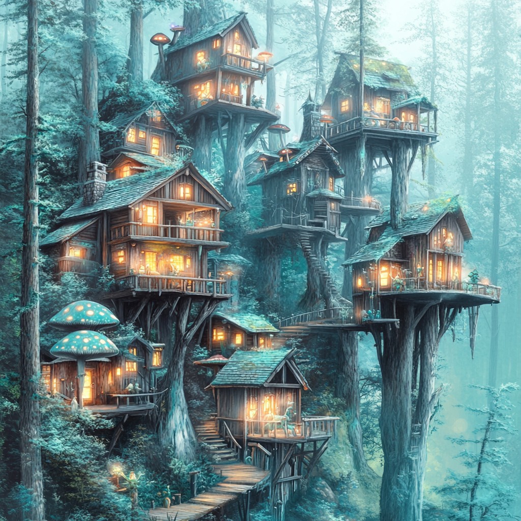 House, Tree house, Home, Cottage, Forest, Hut, Log cabin, Design, Shack, Outdoor Structure, Garden buildings, Eco hotel