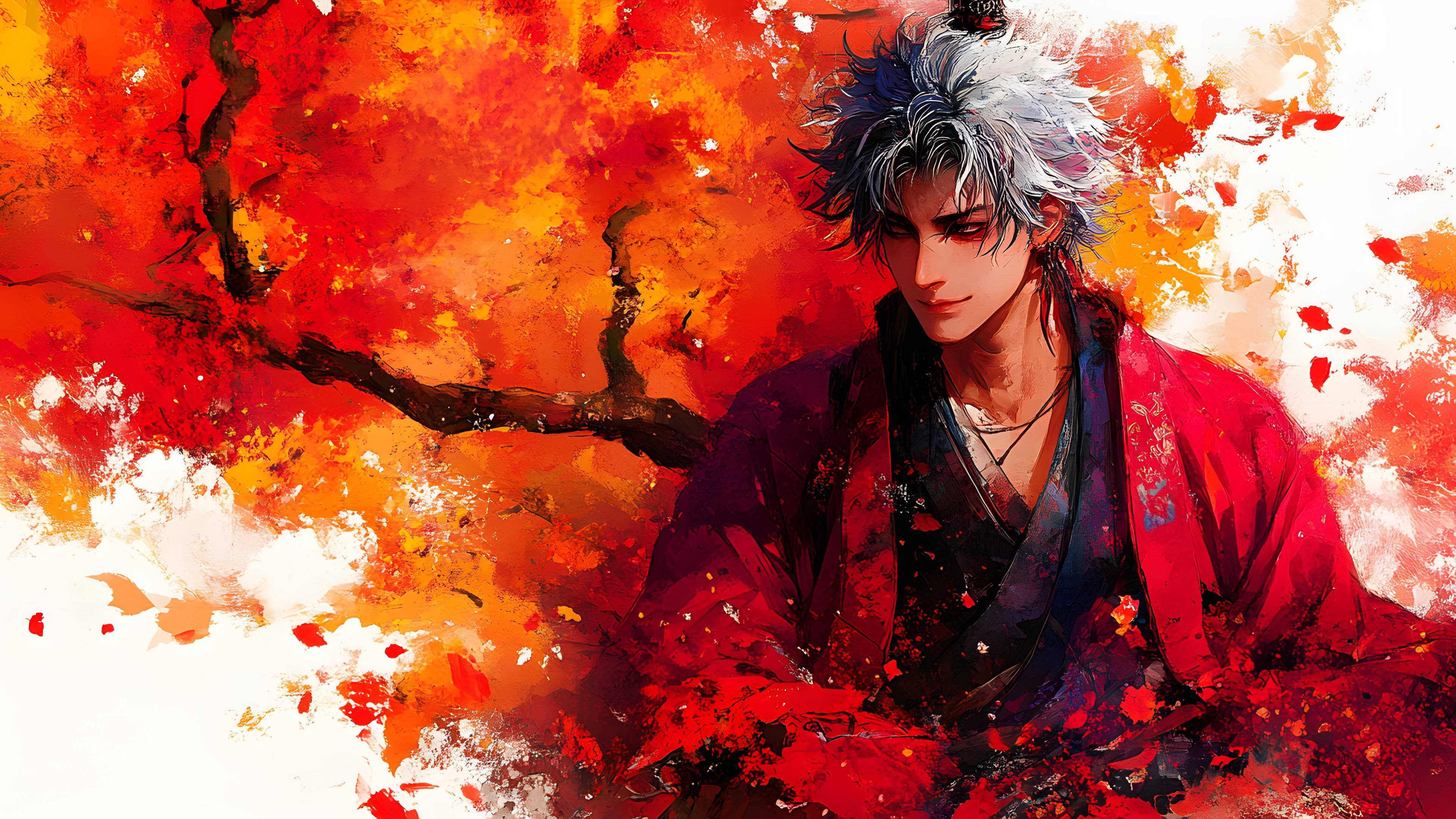 Red, Watercolor painting, CG artwork, Anime, Animation, Fiction, Fictional character