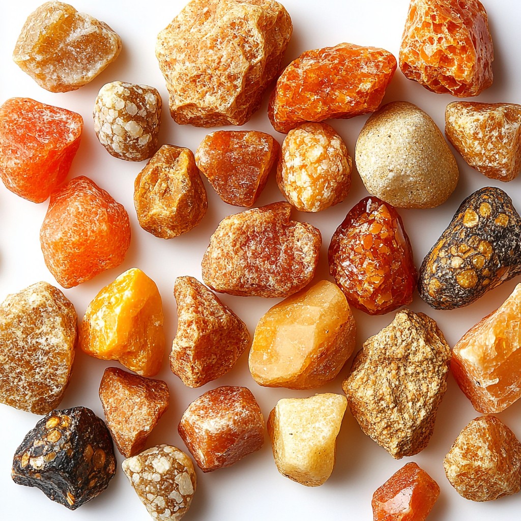 Yellow, Rock, Orange, Crystal, Natural material, Pebble, Gemstone, Mineral, Gravel, Amber, Food, Macro photography, Gum arabic