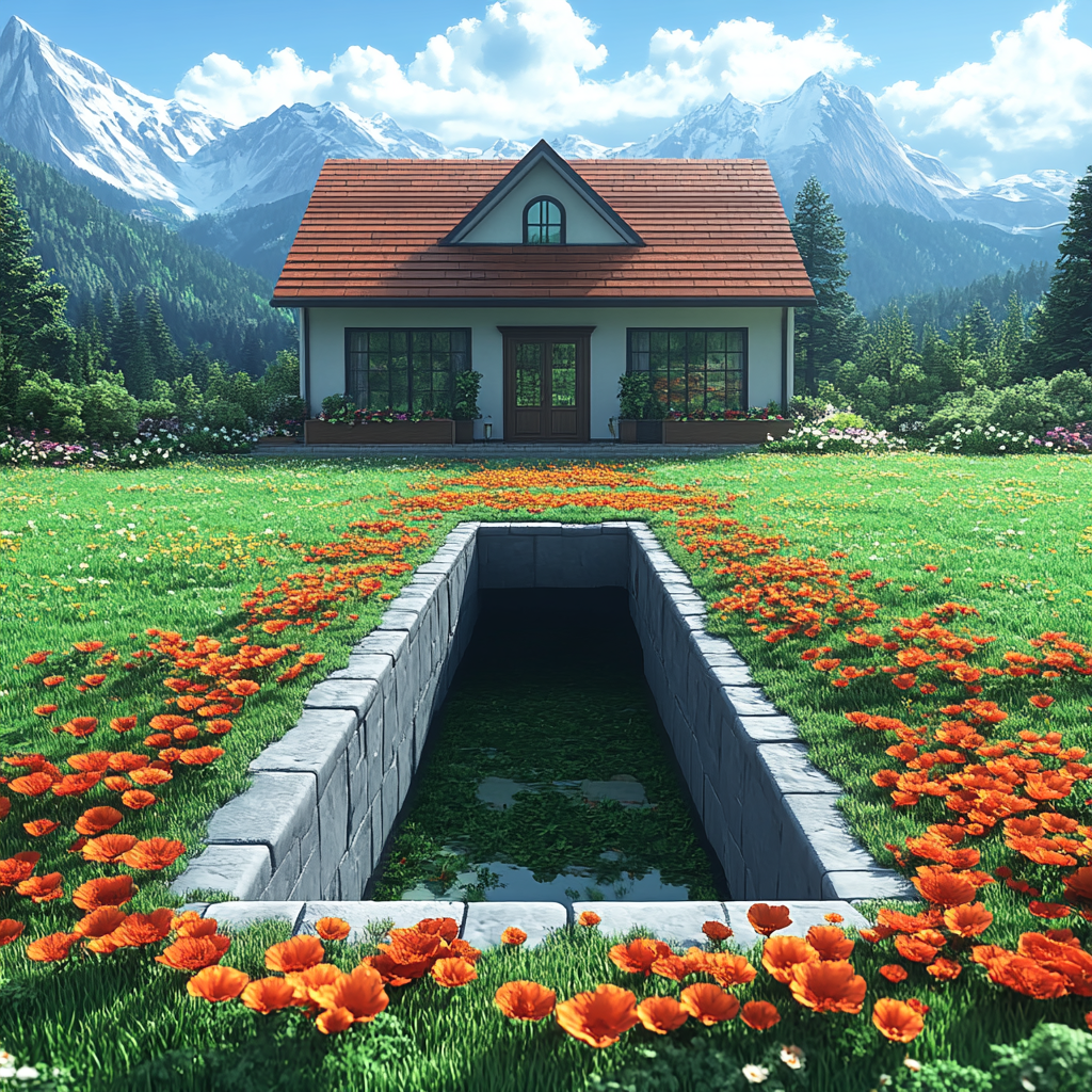 Garden, Slope, Landscaping, Plantation, Wildflower, Hut