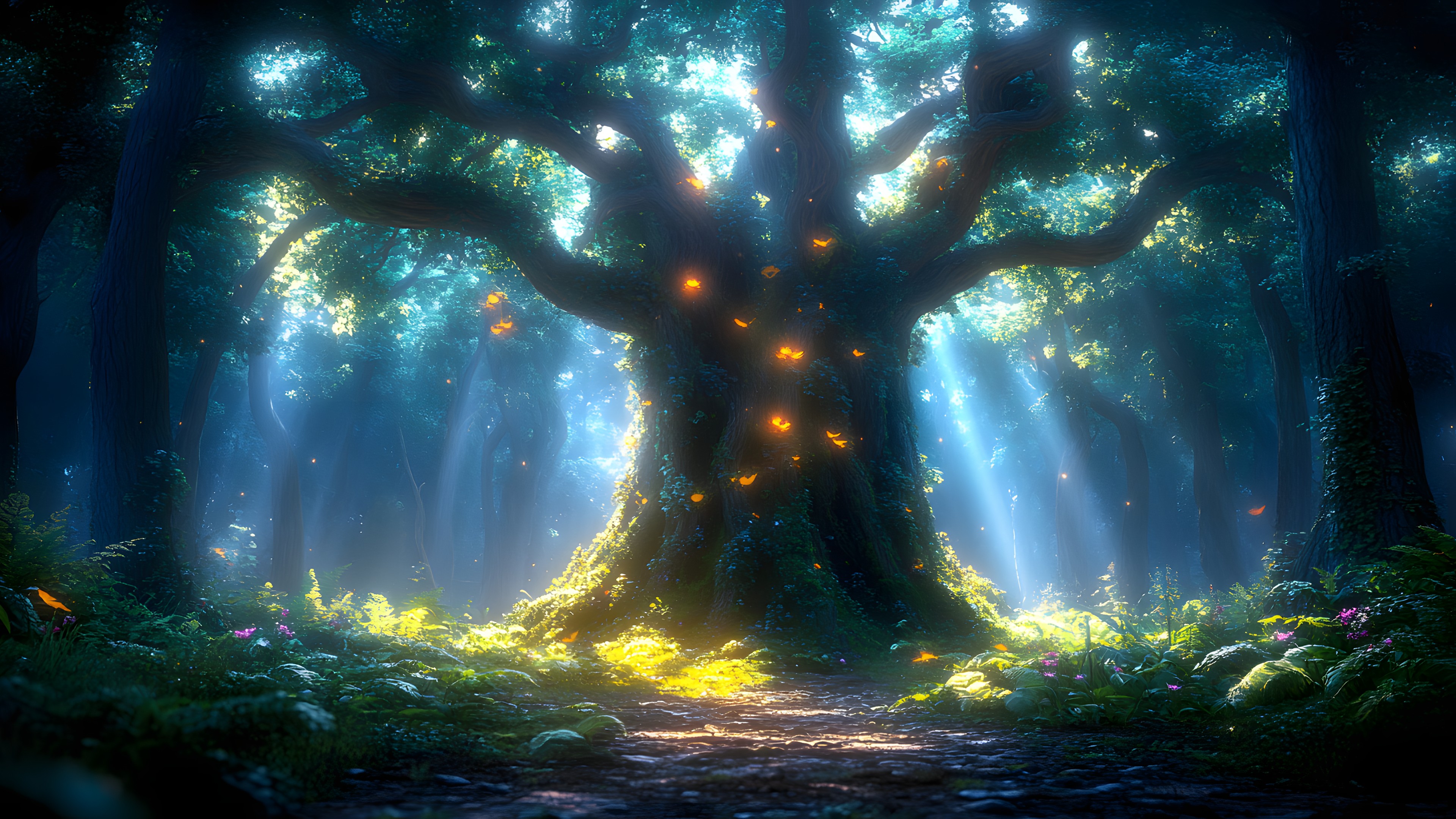 Nature, Forest, atmospheric phenomenon, Night, Woody plant, Jungle, Old-growth forest, Woodland, Temperate broadleaf and mixed forest, Valdivian temperate rain forest, Northern hardwood forest, Rainforest, Astronomical object