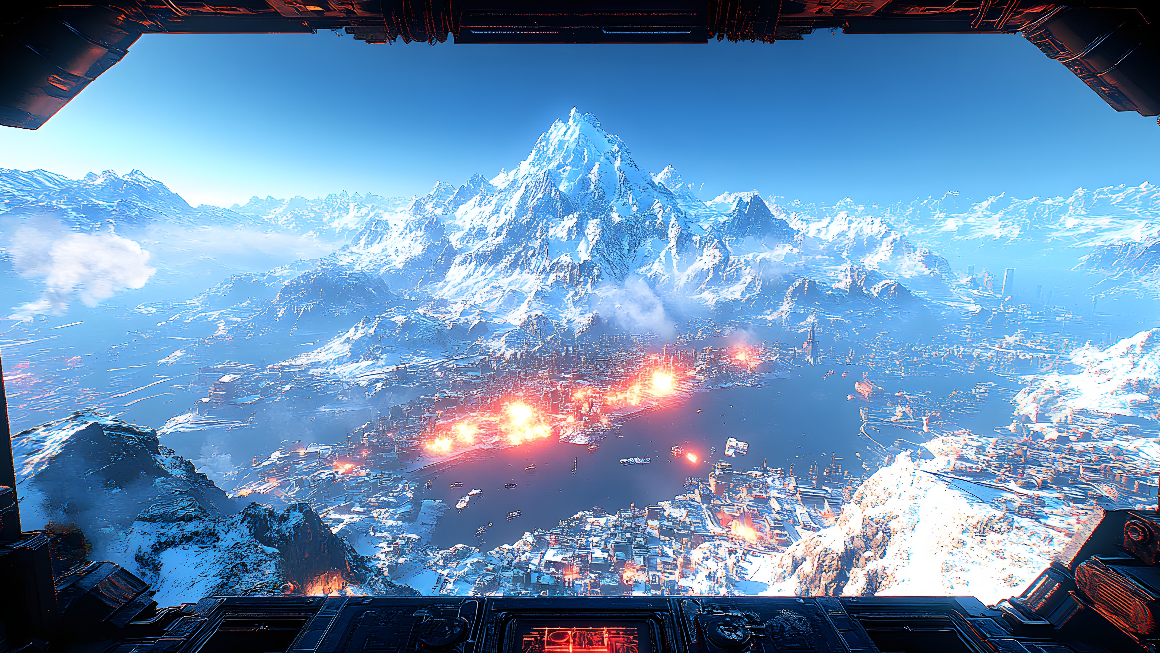 geological phenomenon, Glacial landform, Game, Winter, Alps, PC game, Glacier, Digital compositing, Snow, Video Game Software, Arctic, Ice, Panorama, Ice cap