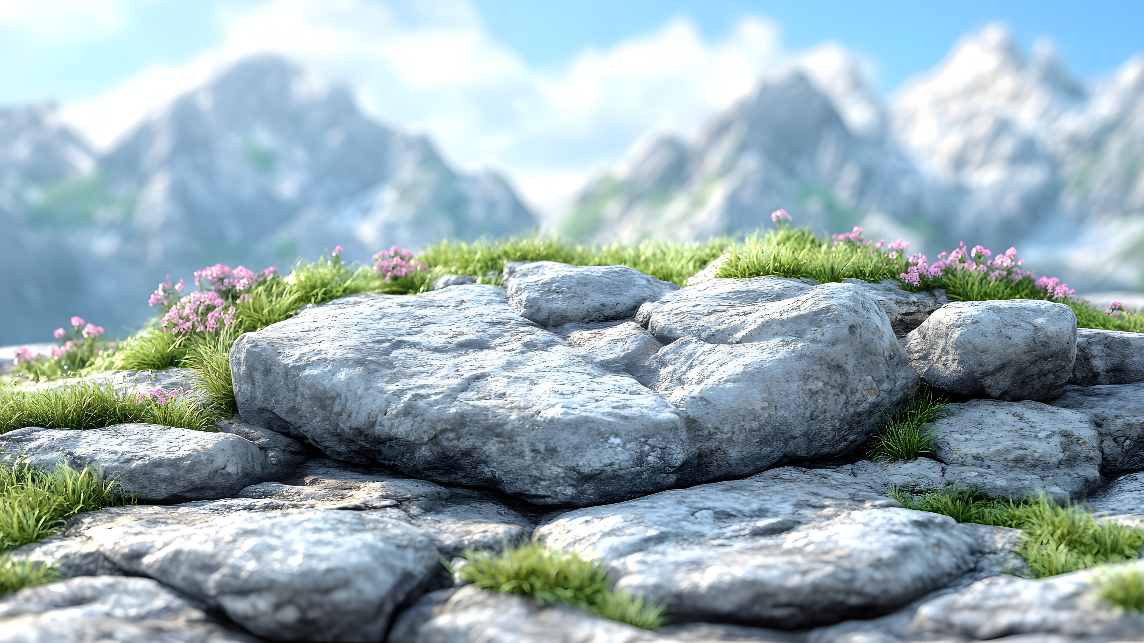 Rock, Bedrock, Outcrop, Boulder, Valley, Moss, Bryophyte, Alps