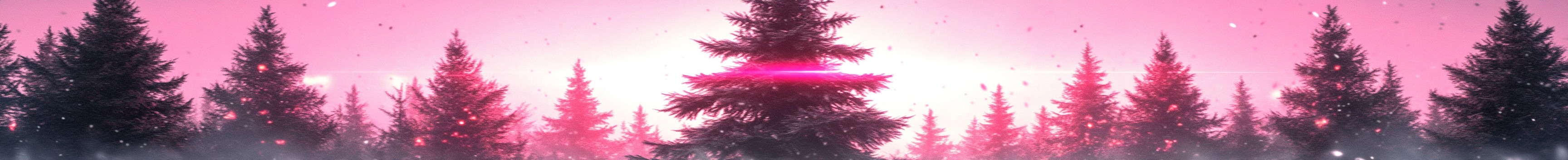 Pink, Panorama, Evening, Pine family, Pine