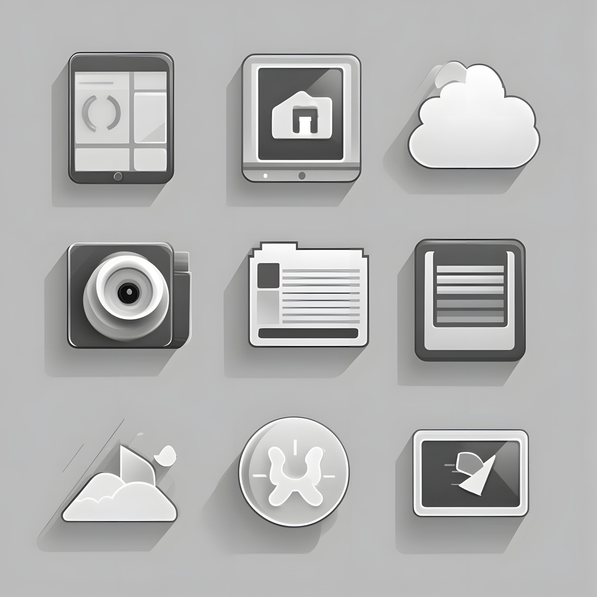 White, Technology, Design, Graphics, Icon