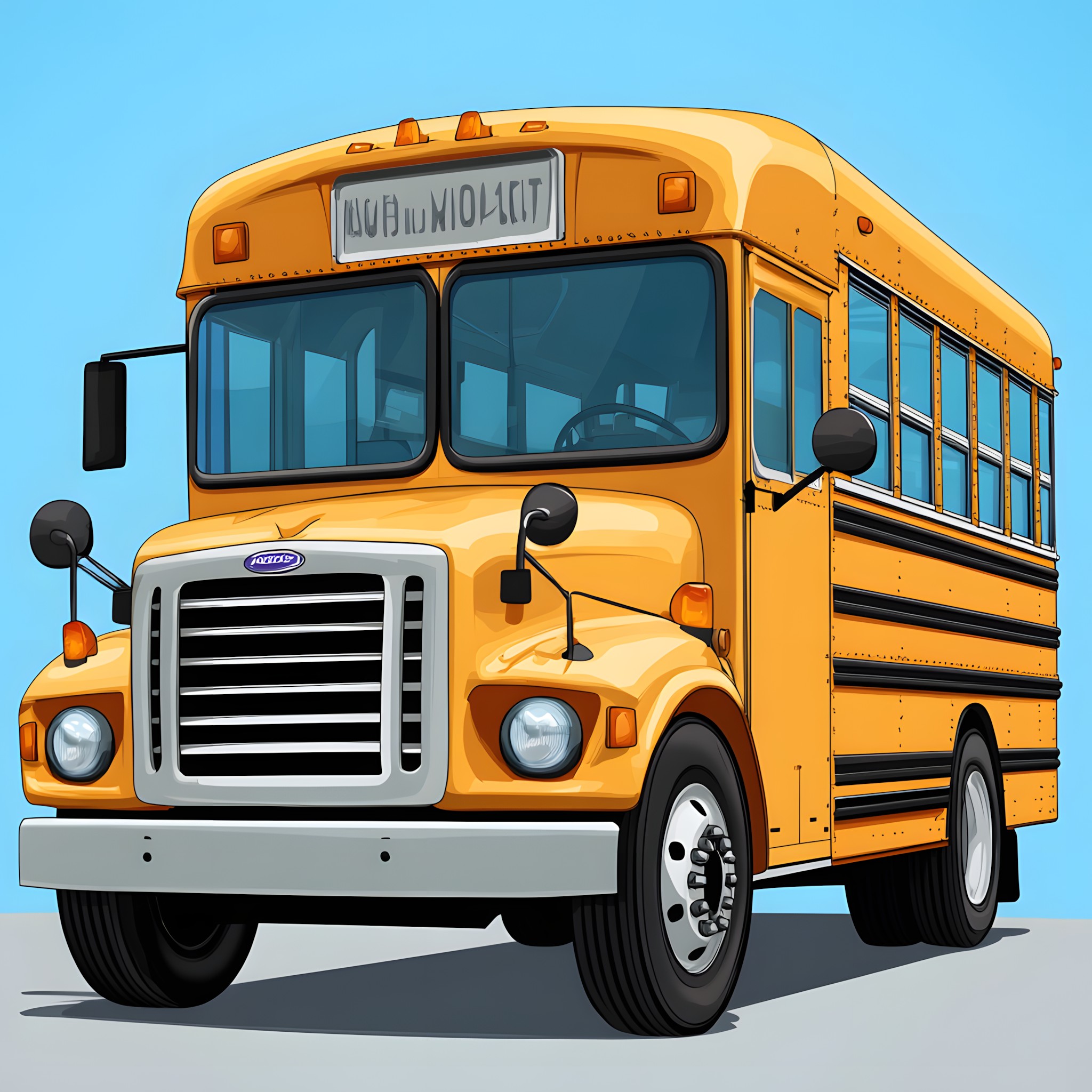 Bus, Land vehicle, Mode of transport, Transport, Motor vehicle, Automotive lighting, School bus, Automotive Parking Light, Public transport, Commercial vehicle, Clip art, Automotive Side-View Mirror, Headlamp, Automotive Mirror, Automotive Fog Light, Grille, Windscreen wiper, Windshield, Fender, Graphics