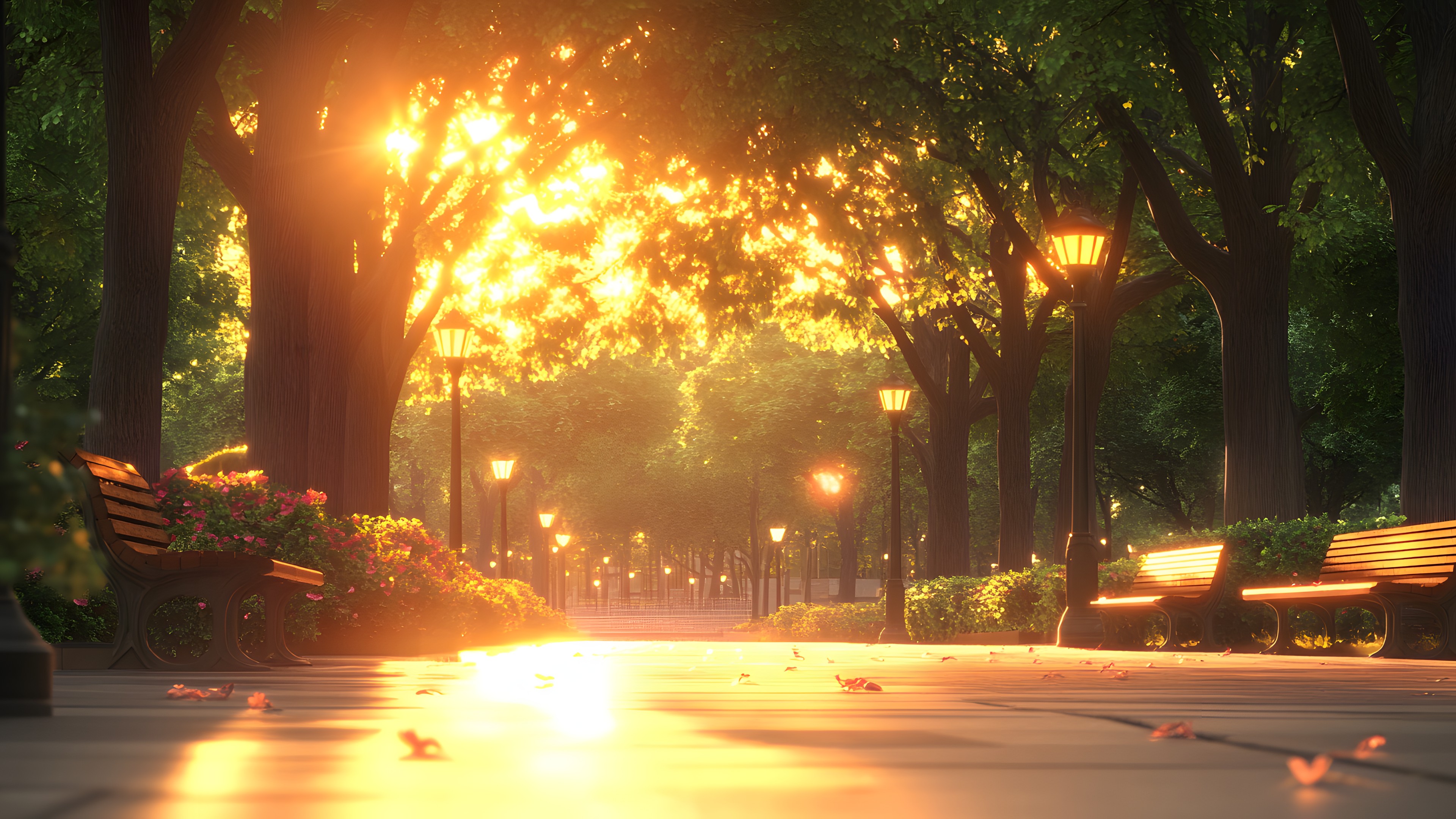 Nature, Yellow, Orange, Sun, Sunrise, atmospheric phenomenon, Sunlight, Sunset, Evening, Morning, Afterglow, Lens flare, Dusk, Walkway, Heat, Astronomical object, Backlighting, Red sky at morning, Night, Dawn
