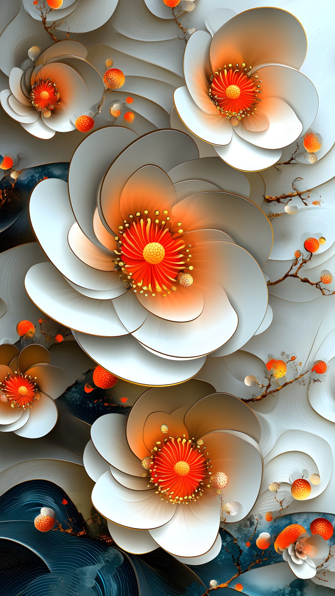 Petal, Graphics, Graphic design, Fractal art, Floral design, Modern art