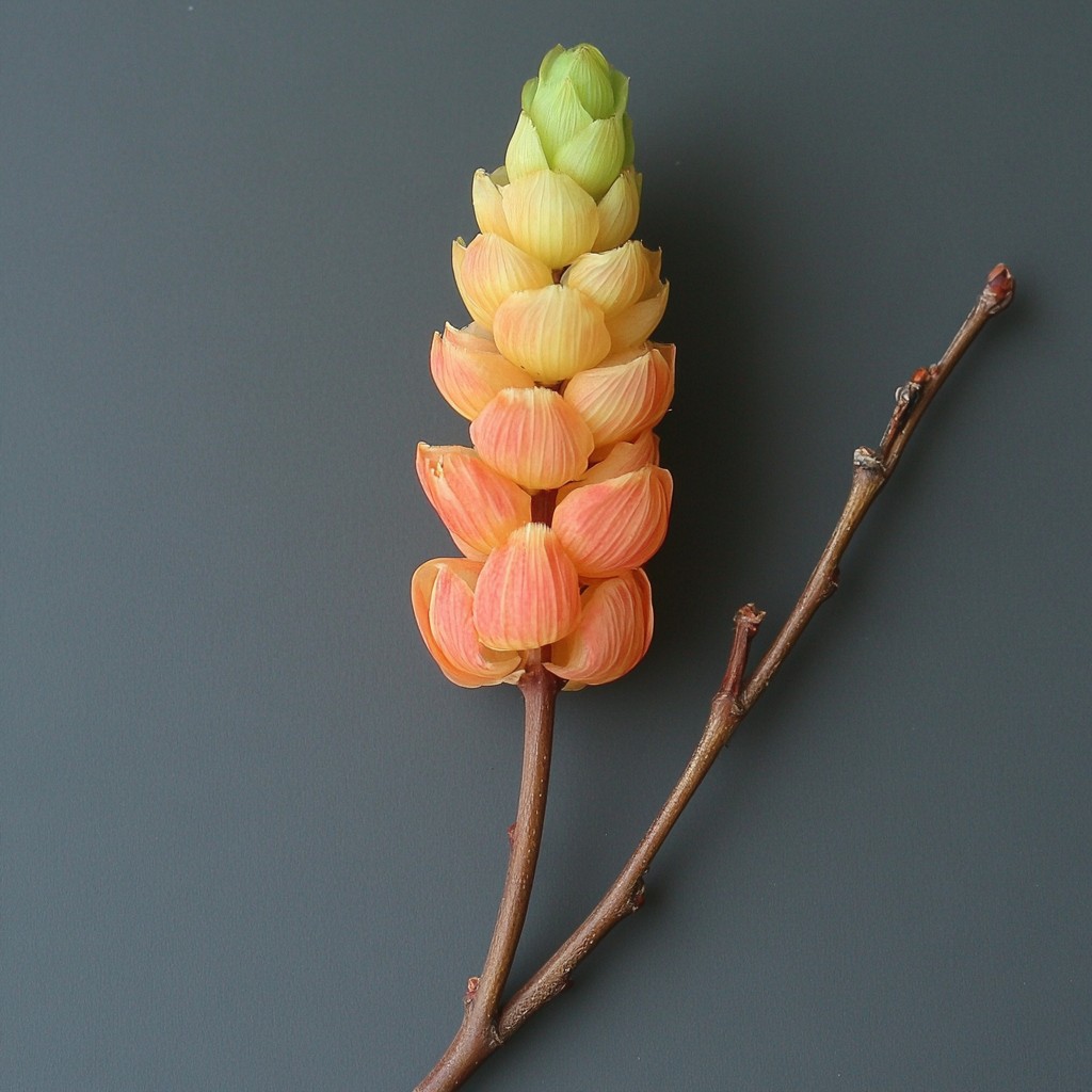 Yellow, Petal, Bud, Macro photography, Plant stem, Ginger family, Broomrapes