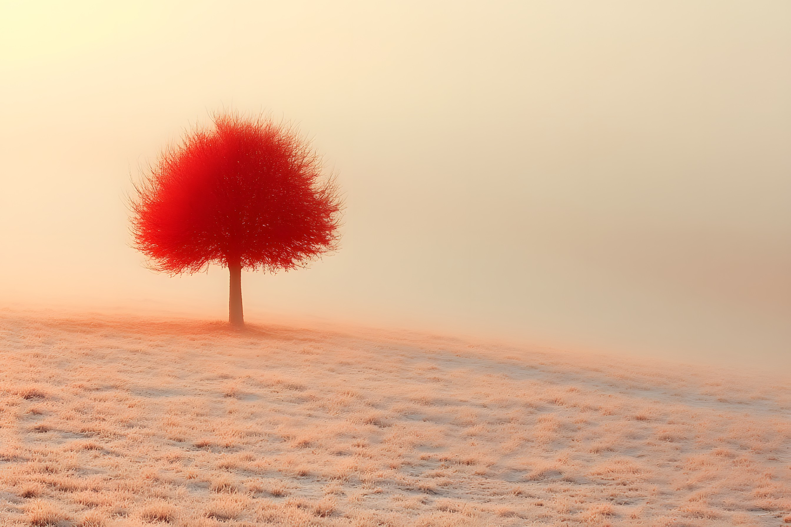 Red, atmospheric phenomenon, Winter, Haze