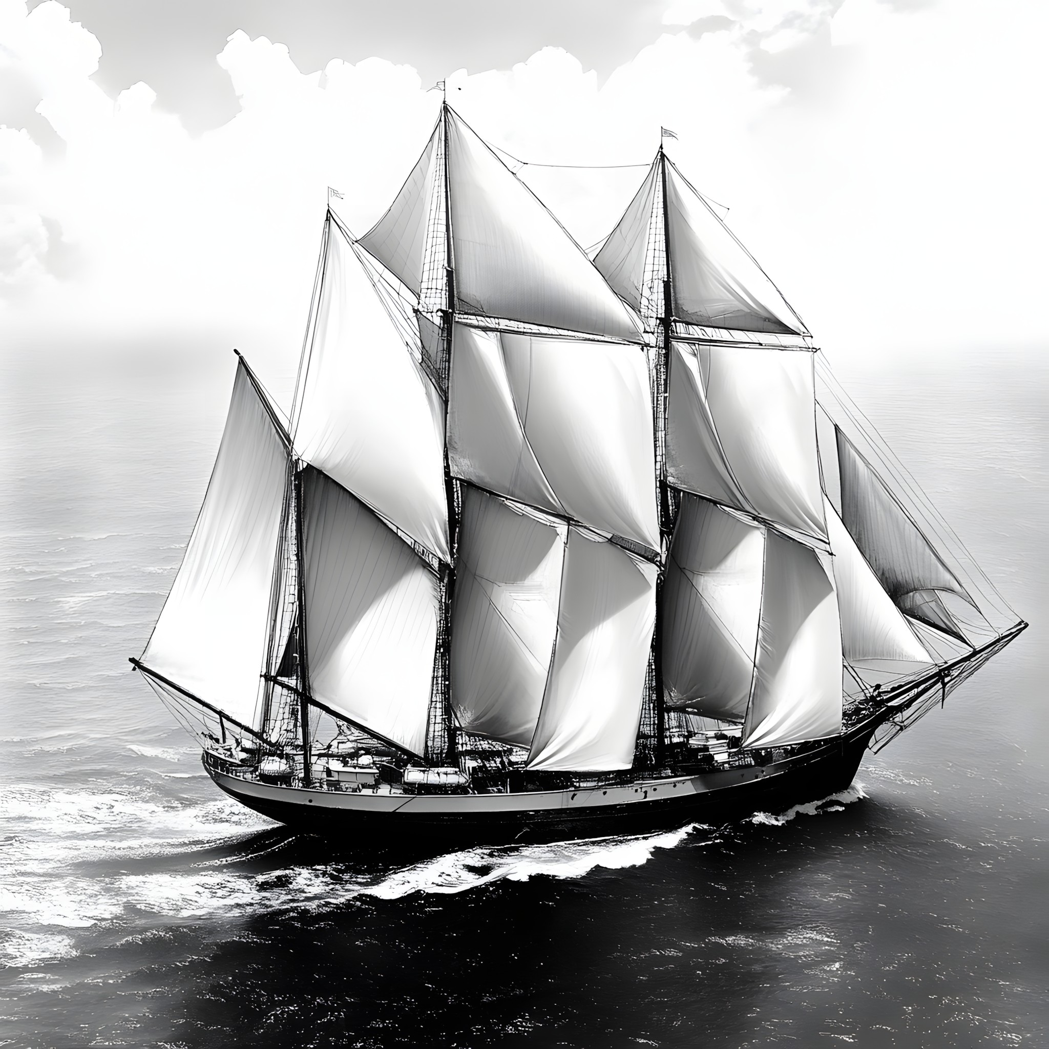 Boat, Sail, Watercraft, Tall ship, Sailing ship, Mast, Sailboat, Ship, Full-rigged ship, Windjammer, Sailing, Sailing, Barquentine, Naval architecture, Barque, Sea, Ocean, Clipper, Galiot, Brig