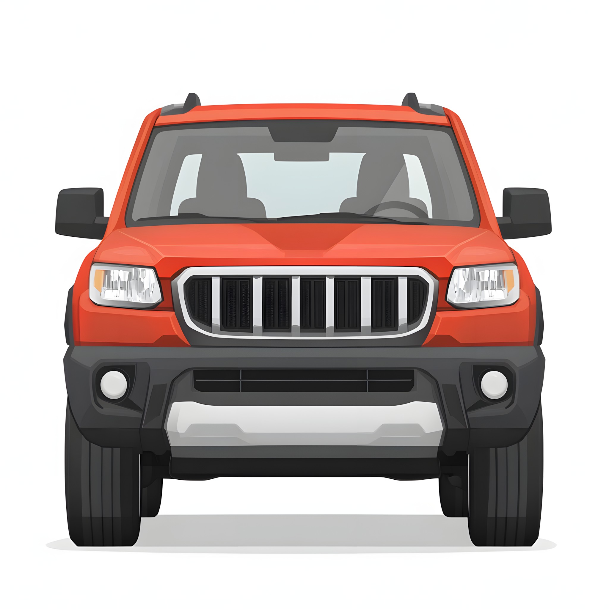 Motor vehicle, Automotive Exterior, Grille, Bumper, Automotive lighting, Orange, Hood, Sport utility vehicle, Fender, Windshield, Automotive Fog Light, Automotive Side-View Mirror, Clip art, Automotive Mirror, Headlamp, Hardtop, Car door, Tread, Compact sport utility vehicle, Automotive Side Marker Light