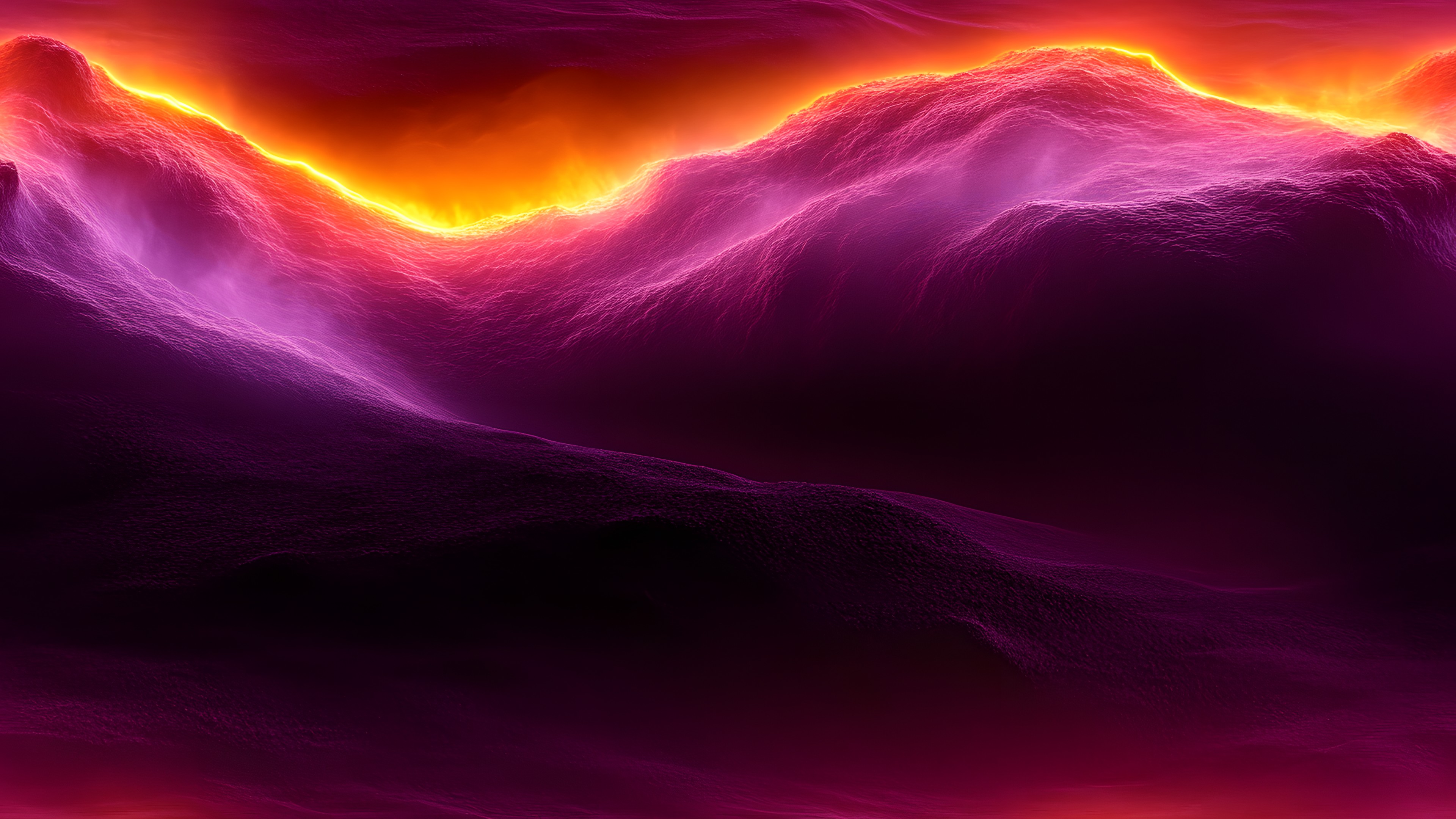 Red, Orange, Pink, geological phenomenon, Purple, Graphics, Heat, Aurora