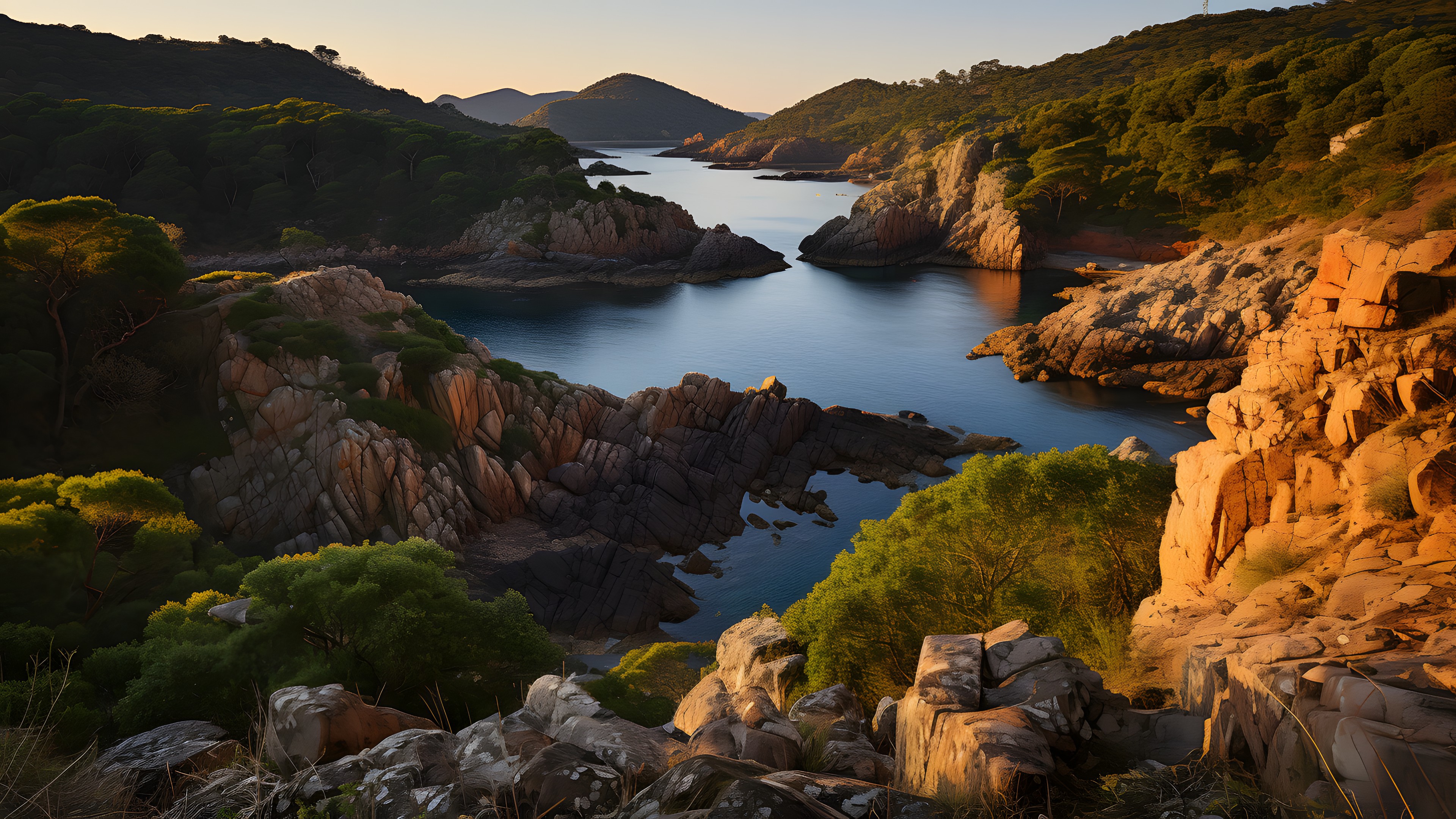 Water, Sky, Mountain, Water resources, Ecoregion, Azure, Natural landscape, Plant, Coastal and oceanic landforms, Sunlight, Body of water, Highland