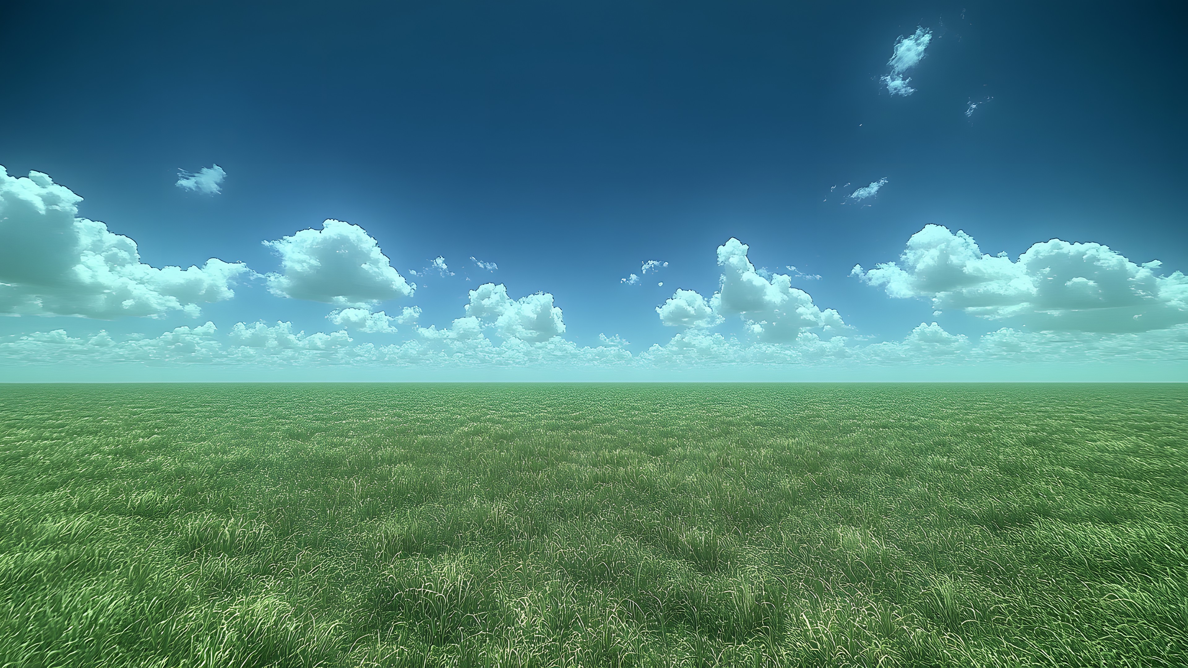 Blue, Daytime, Grass, Natural environment, Cloud, Grassland, Horizon, Ecoregion, Field, Plain, Cumulus, Agriculture, Prairie, Grasses, Steppe, Meadow, Crop, Pasture, Meteorological phenomenon, Wind