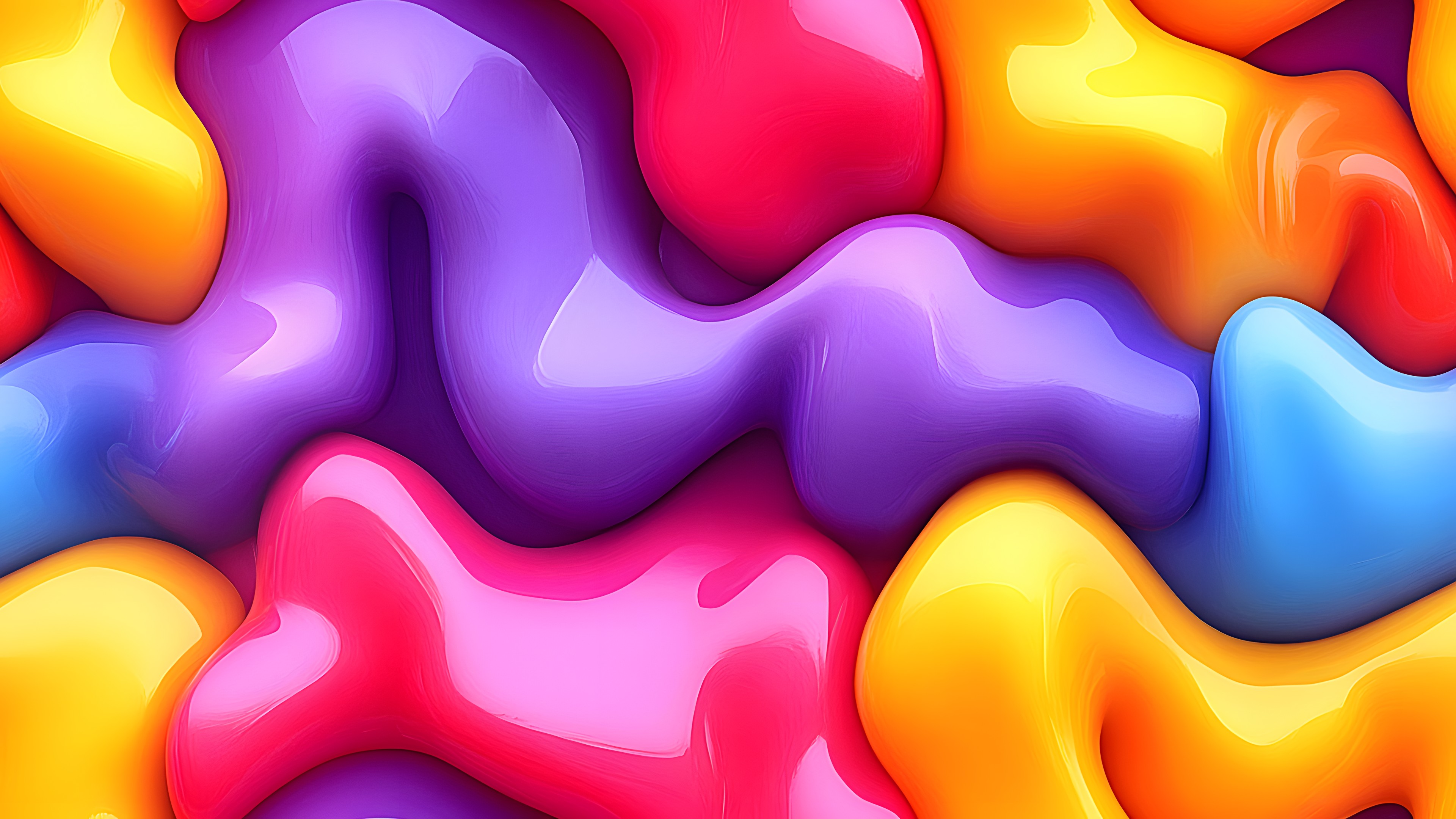 Blue, Red, Orange, Yellow, Pink, Purple, Graphics, Graphic design, Paint, Modern art