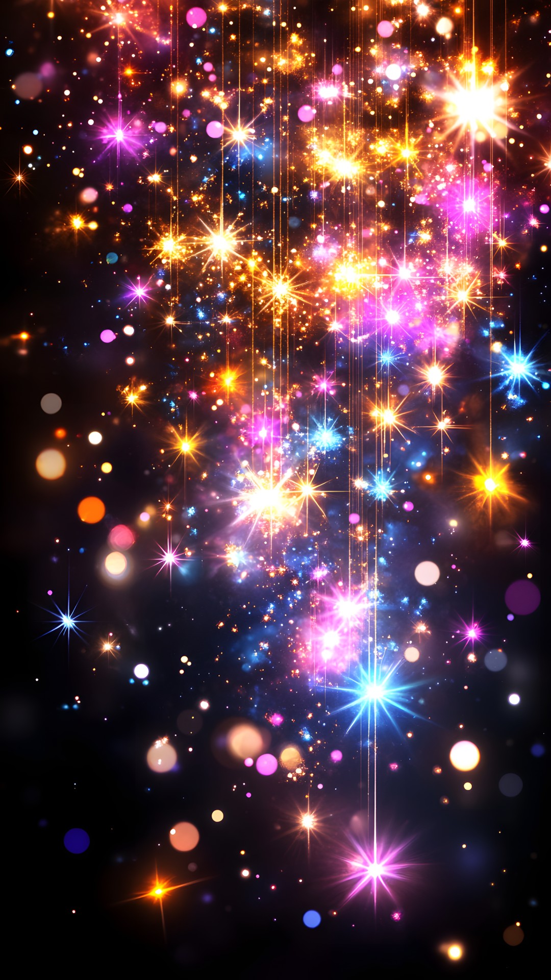 Night, Star, Graphics, Lens flare