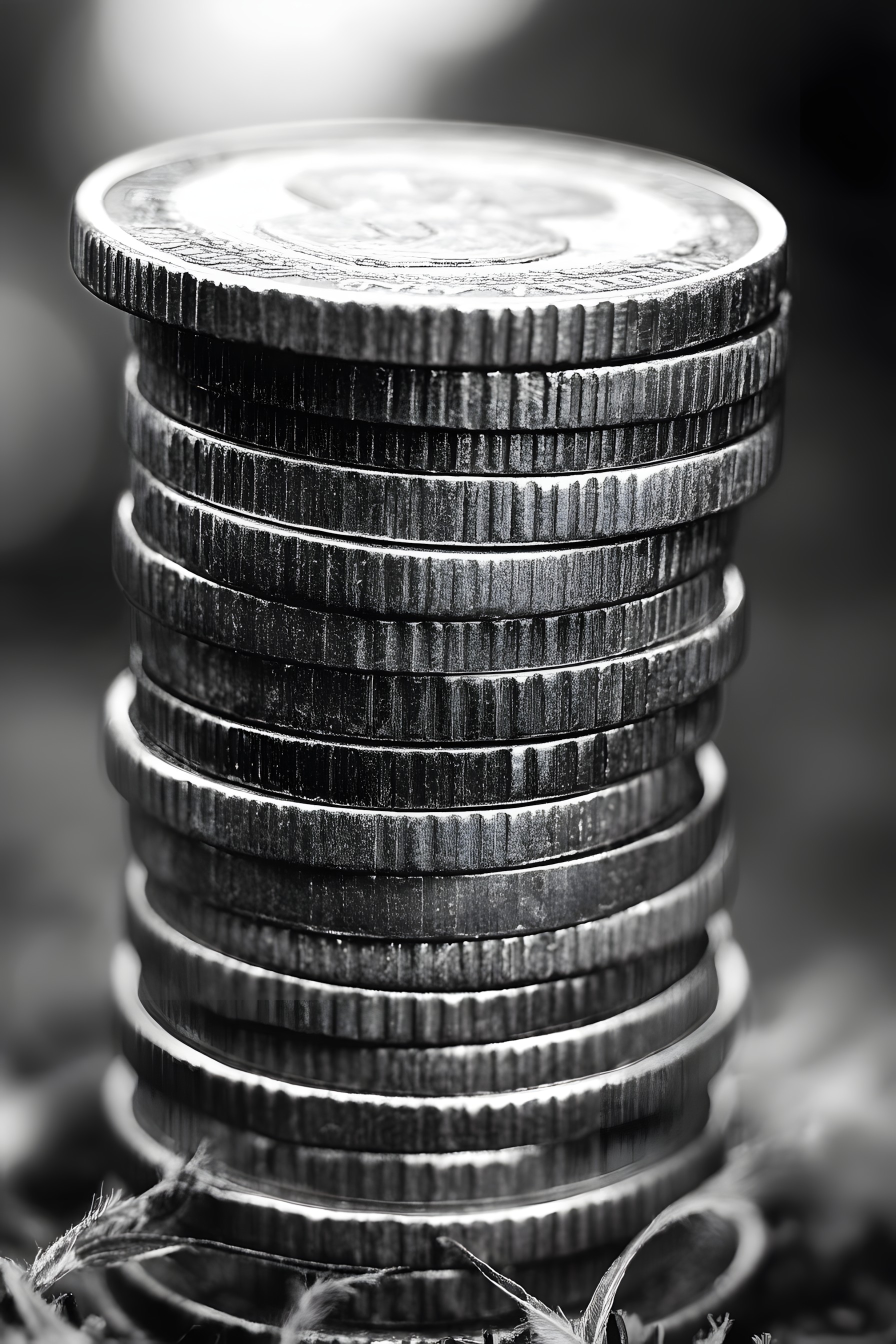 Money, Currency, Coin, Cash, Close-up, Monochrome photography, Black, Silver, Macro photography, Monochrome, Money Handling, Saving, Nickel, Still life photography, Silver, Stock photography