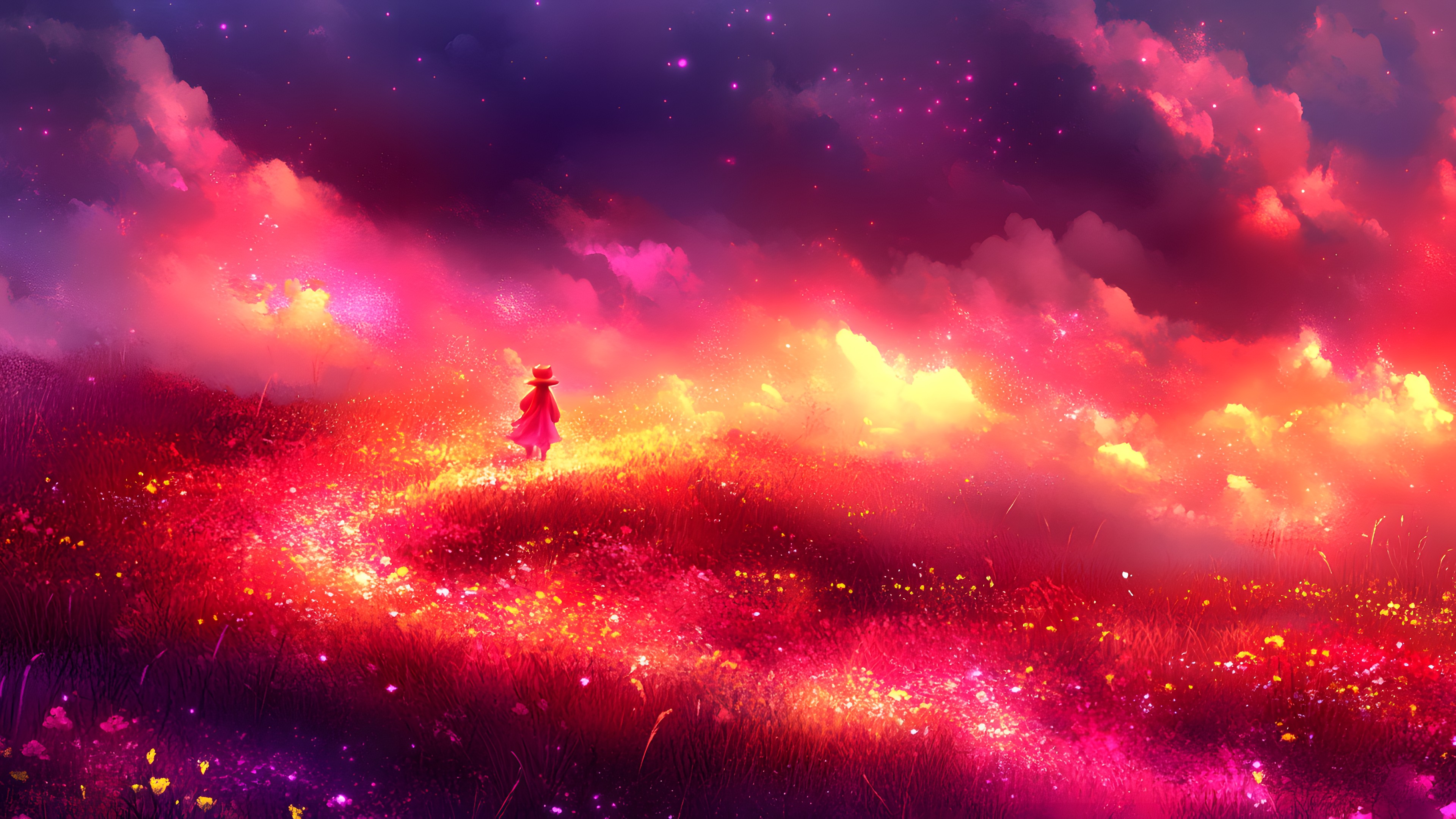 Red, geological phenomenon, Star, Fictional character, CG artwork, Graphics, Meteorological phenomenon, Red sky at morning, Animation, Astronomical object, Universe, Heat, Graphic design, Lens flare, Nebula