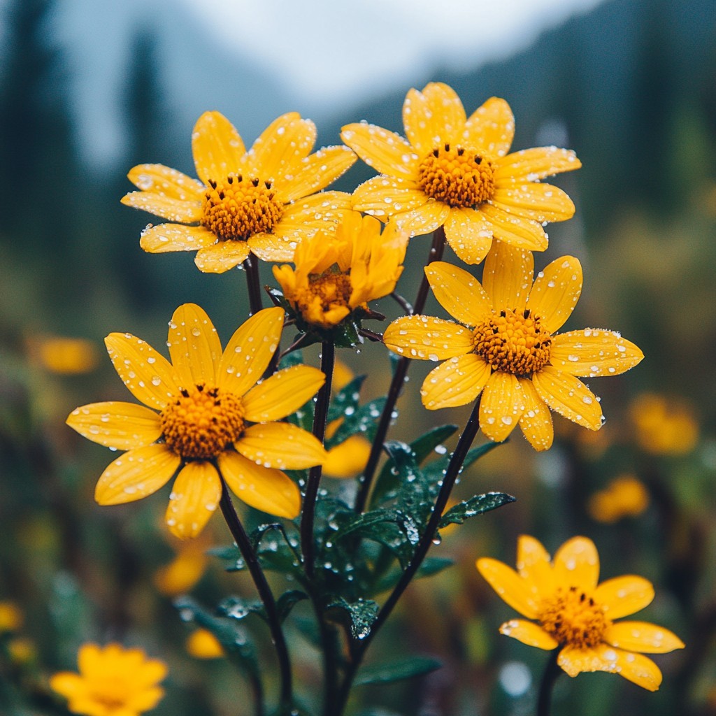 Flower, Petal, Yellow, Close-up, Flowering plant, Pollen, Wildflower, Pedicel, Herbaceous plant, Daisy family, Plant stem, Forb, Macro photography, Sunflowers, Perennial plant, Asterales, Dicotyledon