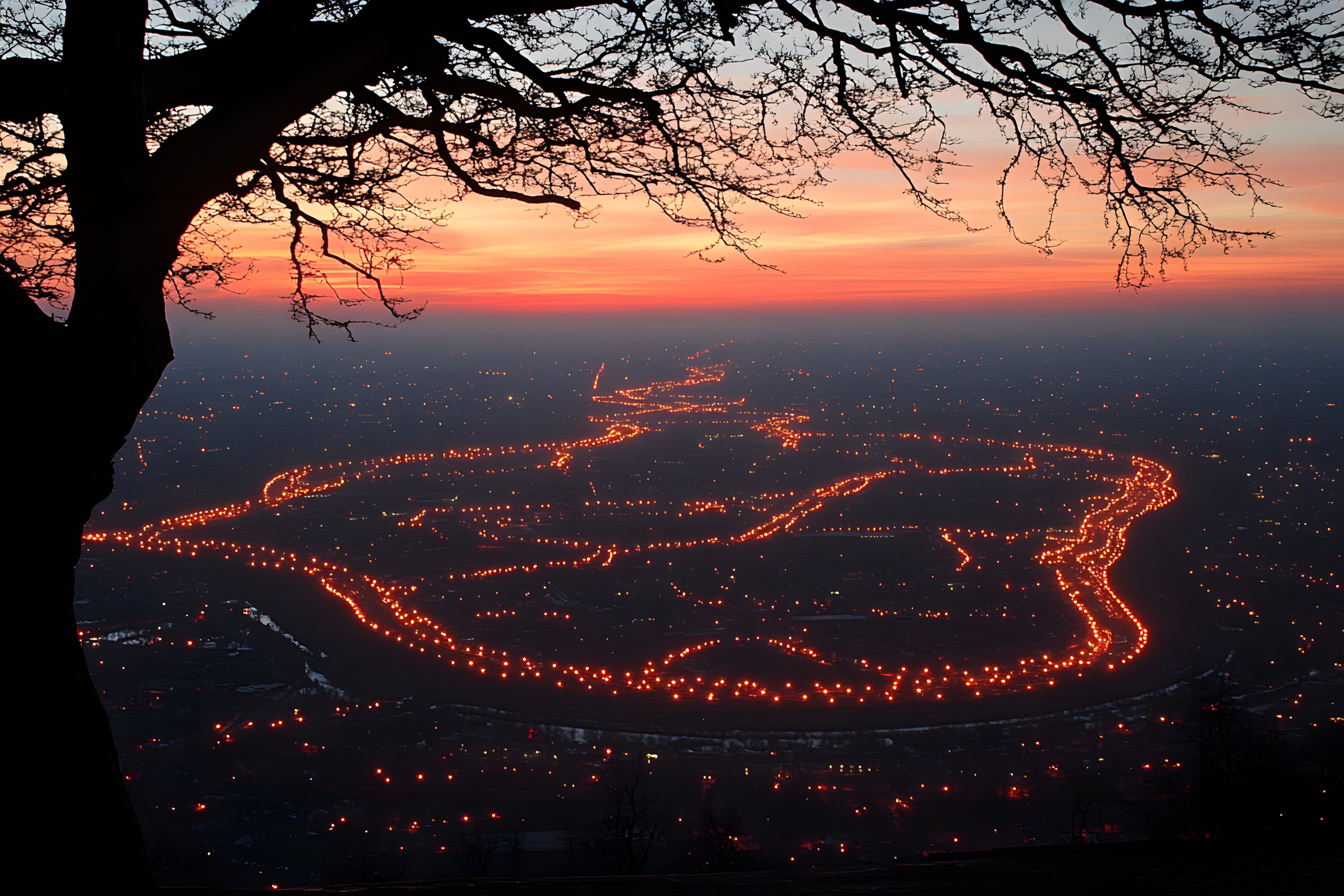 Orange, Dusk, Afterglow, Sunset, Evening, Sunrise, Red sky at morning, Night, Heat, Astronomical object, Dawn, Backlighting