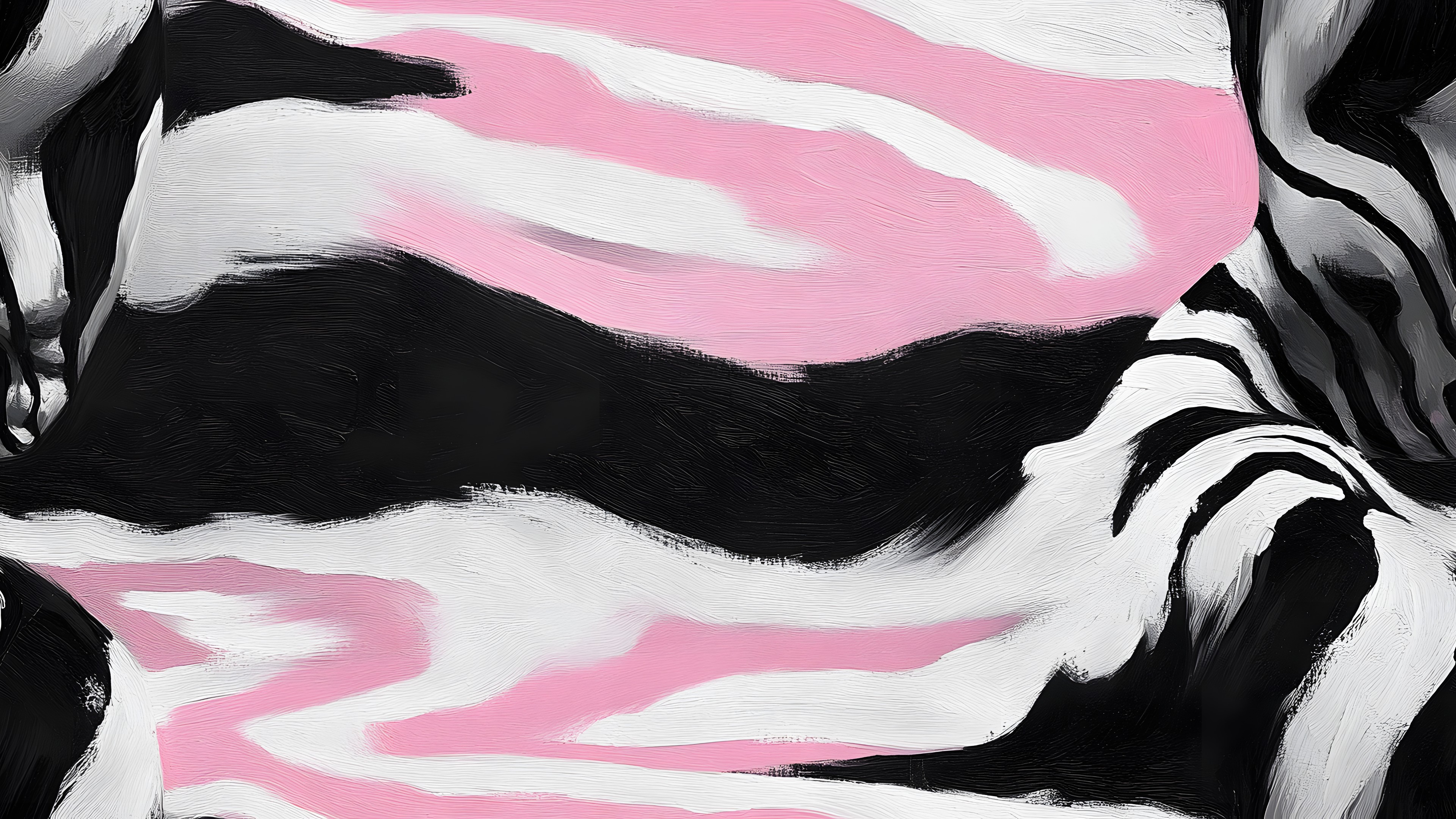 Pink, Black and white, Paint, Graphics