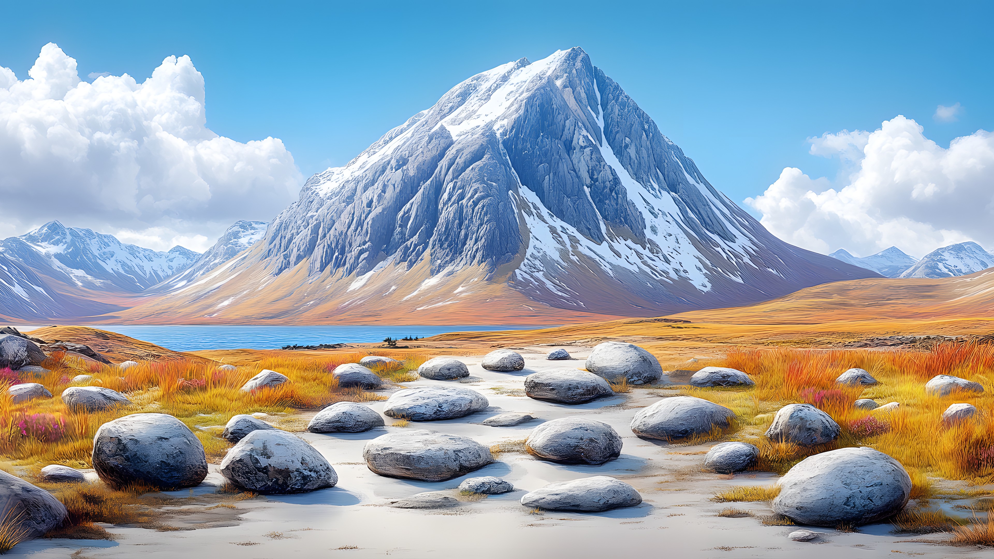 Sky, Mountain, Blue, Mountainous landforms, Natural landscape, Cloud, Hill, Highland, Mountain range, Landscape, Wilderness, Rock, Ecoregion, Fell, Terrain, Ridge, Valley, Glacial landform, Morning, Mountain river
