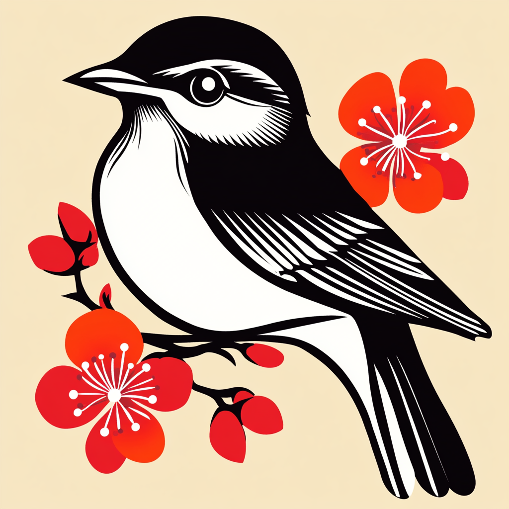 Bird, Petal, Beak, Twig, Plant stem, Pedicel, Clip art, Songbirds, Graphics, Passerine, Feather, Blossom, Old world flycatchers, Tail, Malvales, Prunus, Geraniums