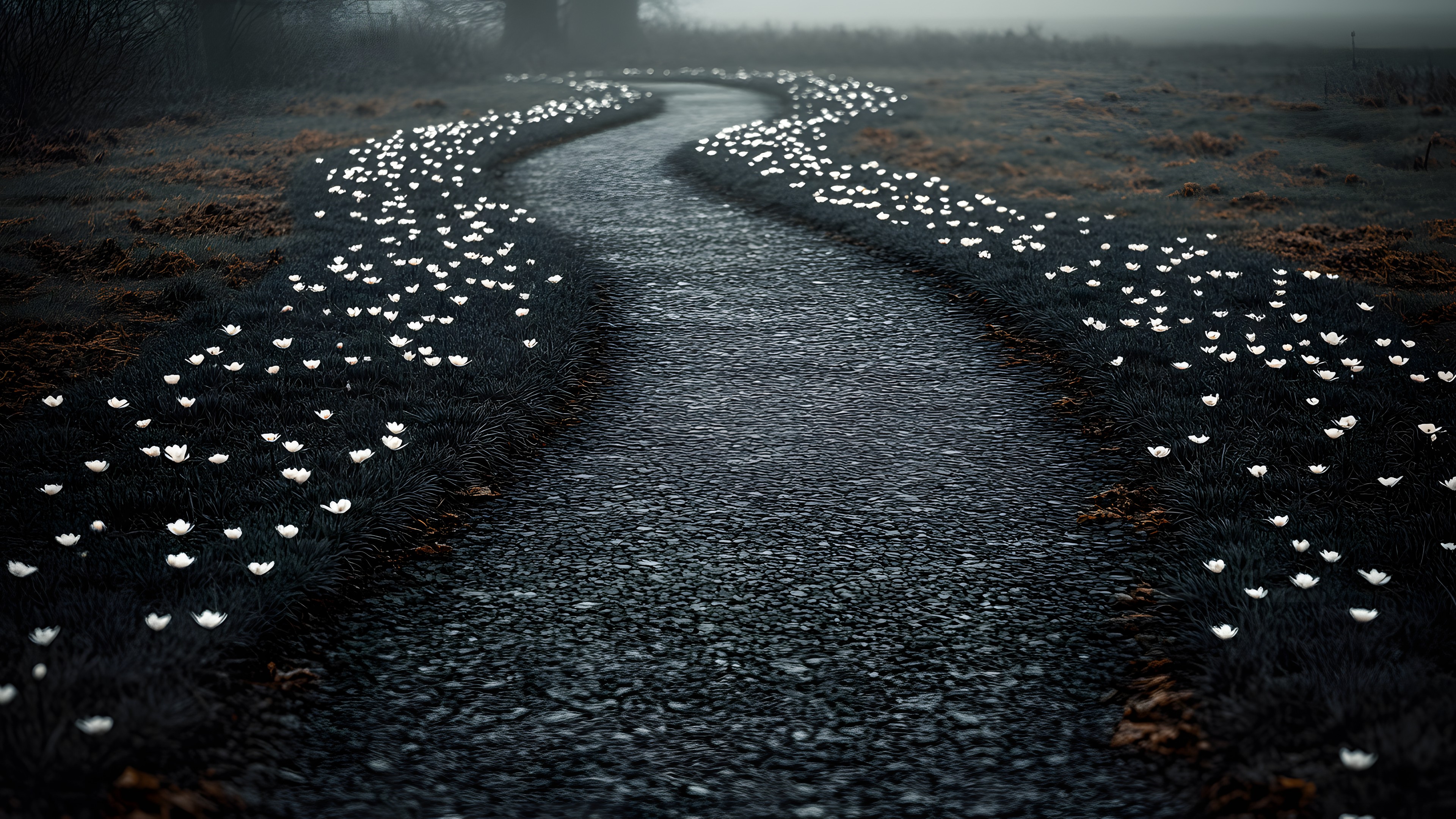 Reflection, Tar, Trail, Shadow