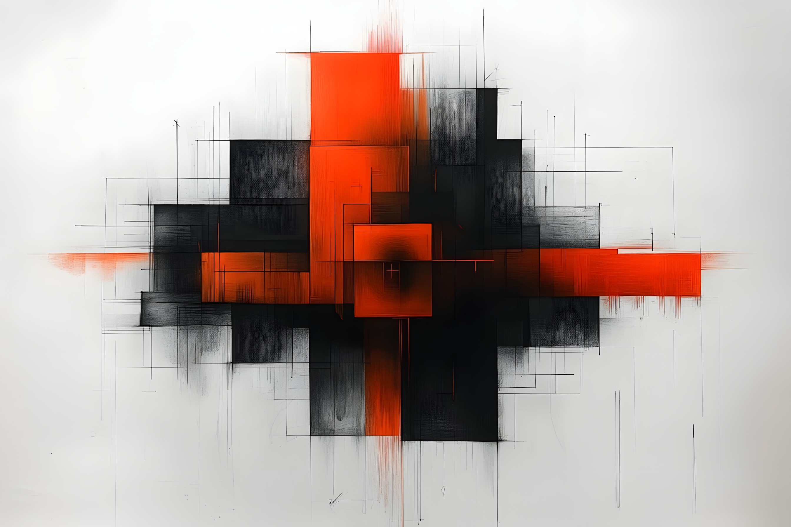 Red, Orange, Symmetry, Graphics, Graphic design, Modern art