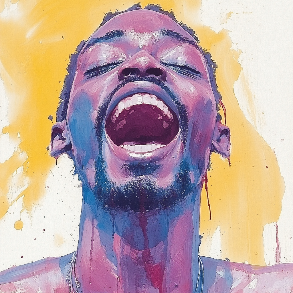 Facial expression, Watercolor painting, Visual arts, Art Paint, Painting, Paint, Happiness, Illustration, Modern art, Acrylic paint, Screaming, Graphics, Graphic design, Mural, Laughter