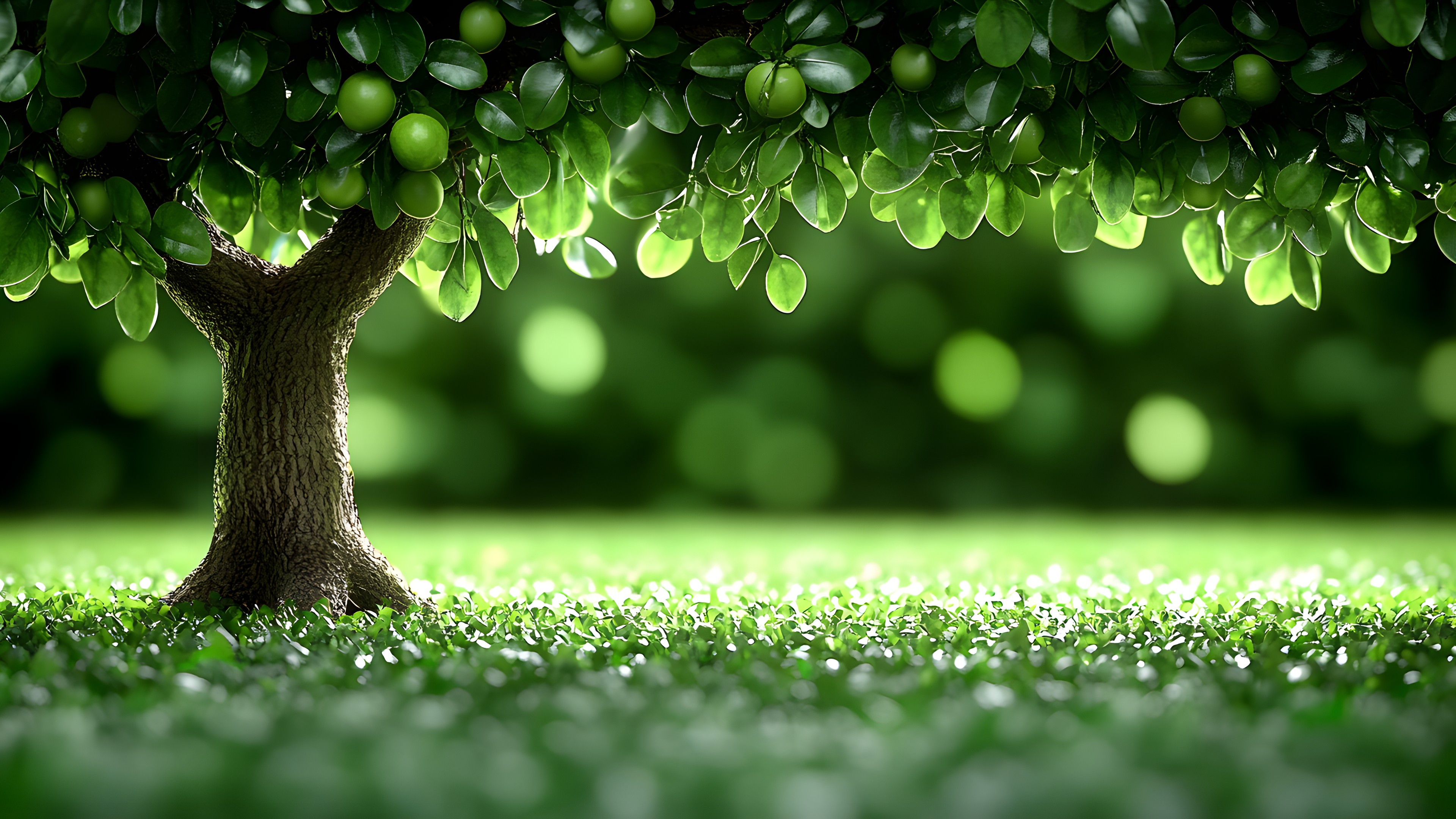 Green, Trunk, Woody plant, Lawn, Plantation, Liverworts