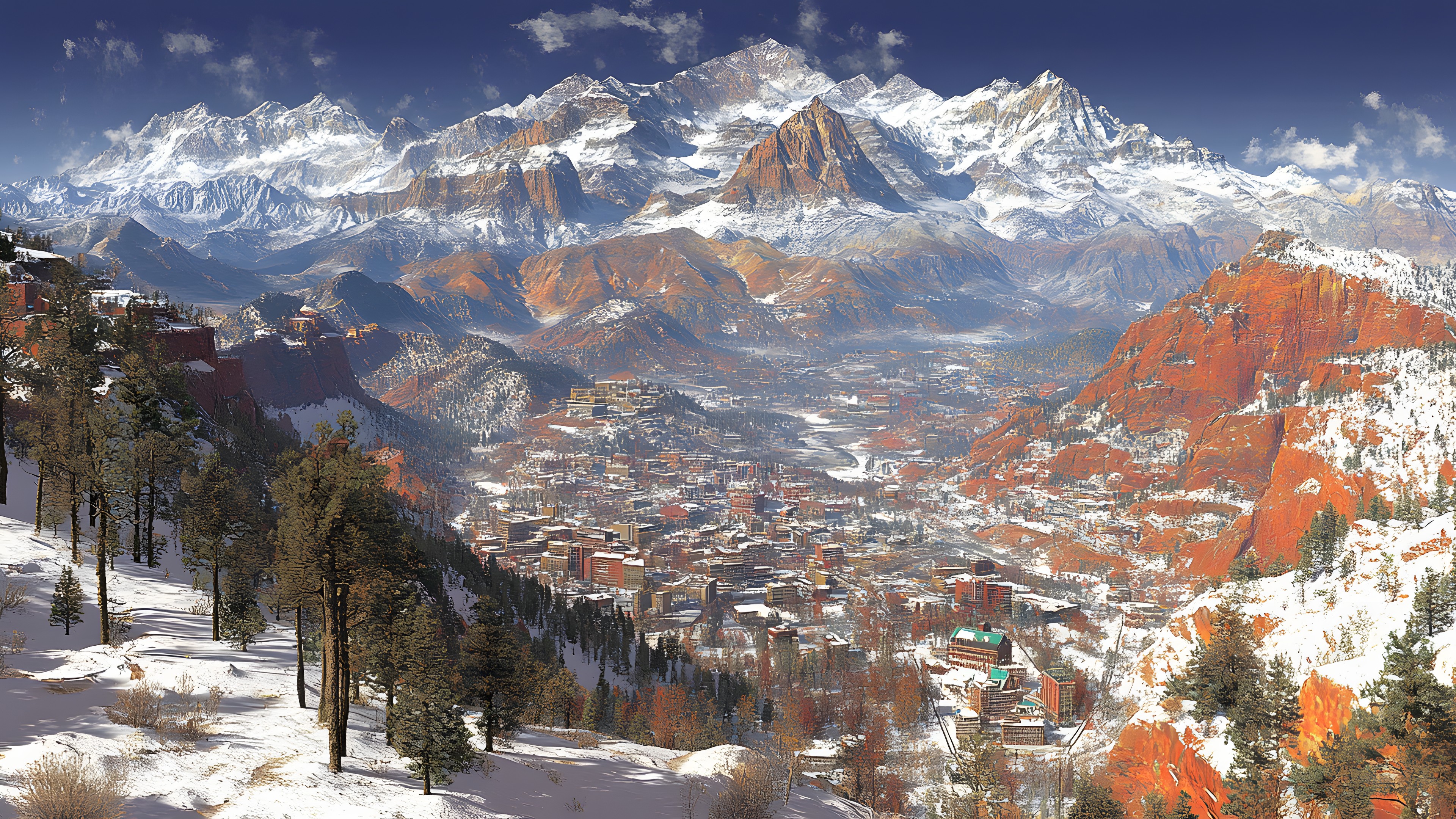 Mountain, Mountainous landforms, Snow, Winter, Mountain range, Terrain, Hill, Glacial landform, Hill station, Freezing, Ridge, Alps, Summit, geological phenomenon, Valley, Slope, Arête, Massif, Larch, Batholith