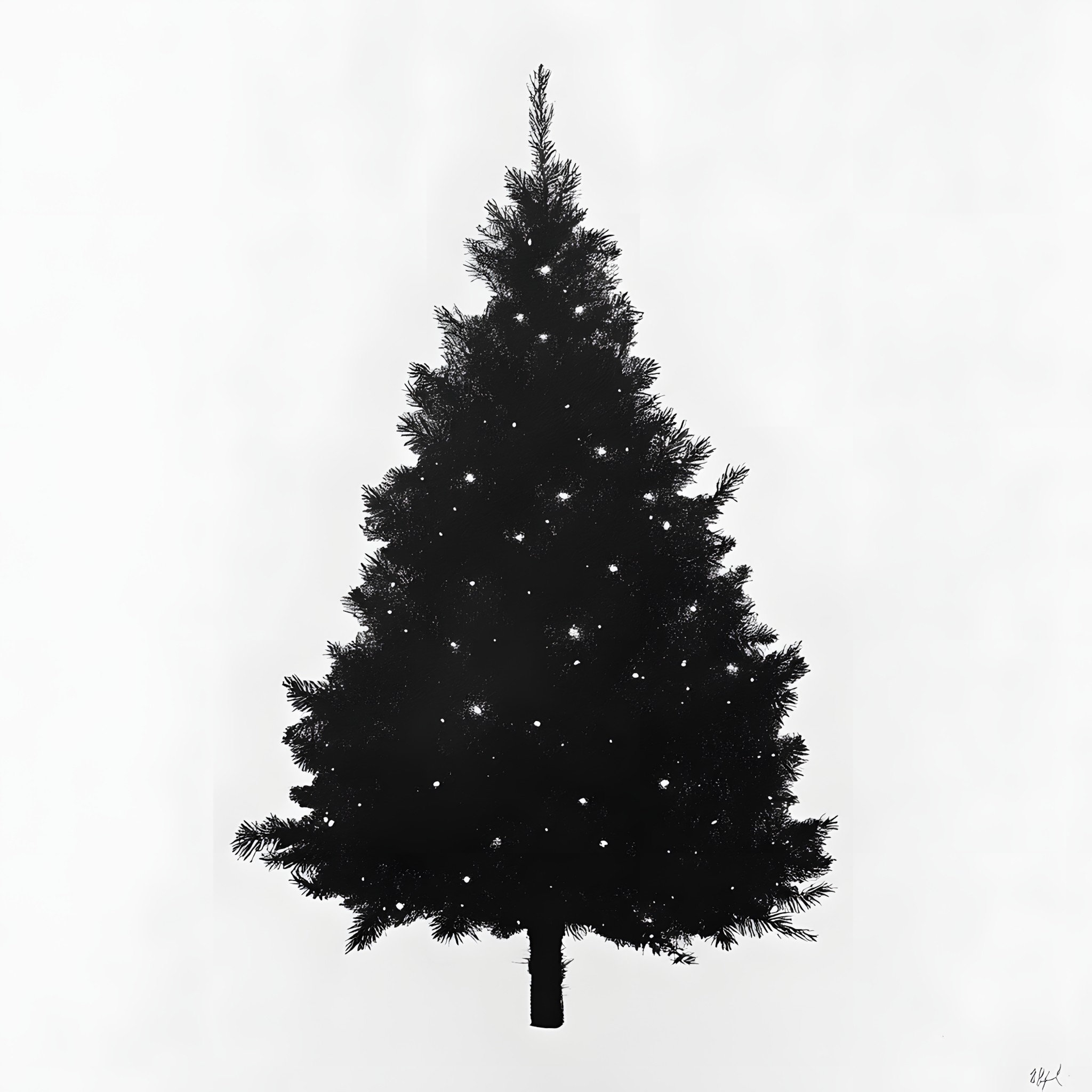 Branch, Monochrome photography, Christmas tree, Black, Woody plant, Black and white, Monochrome, Twig, Larch, Winter, Christmas decoration, Conifers, Evergreen, Pine family, Pine, Fir, Snow, Cupressaceae, Silhouette, Ornament