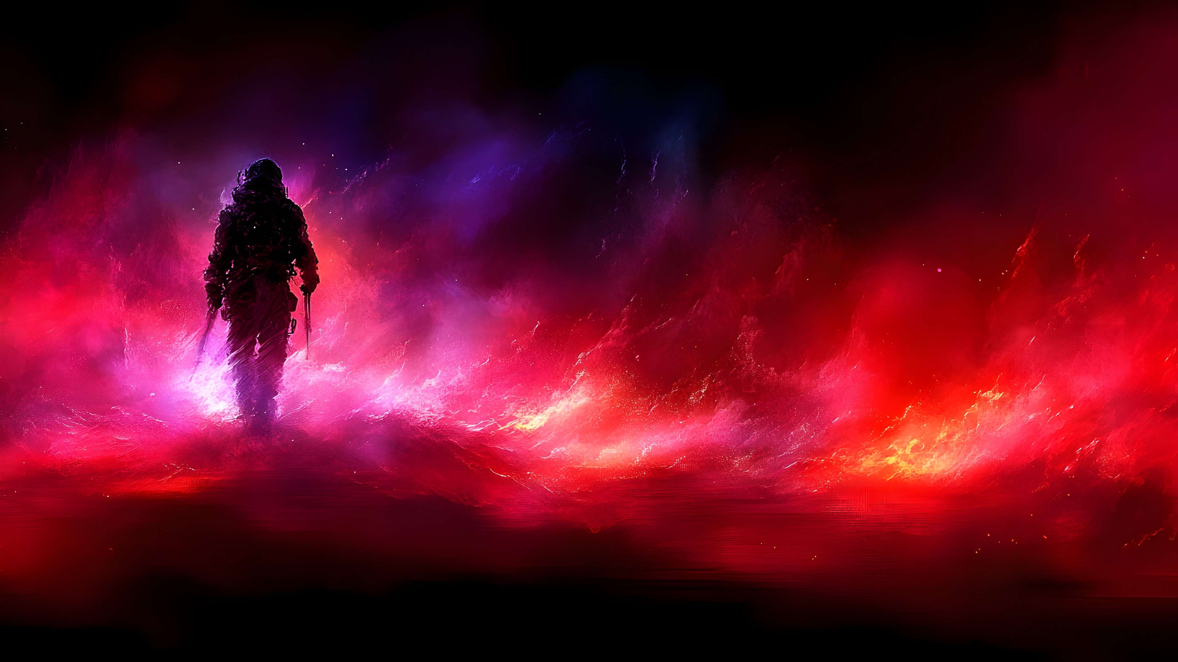 Red, geological phenomenon, Fictional character, Night, Astronomical object, CG artwork, Universe, Star, Graphics, Animation, Nebula