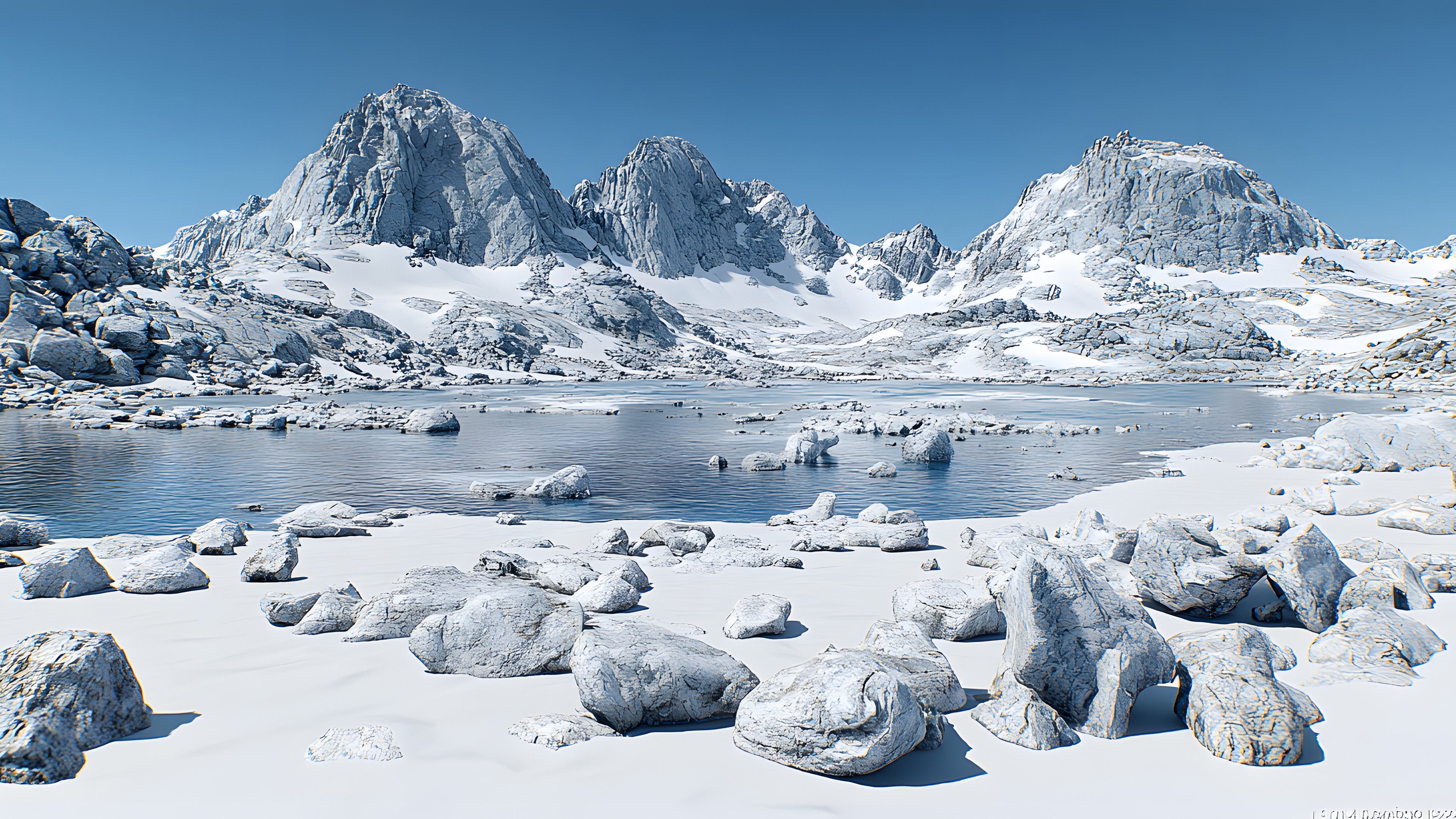 Blue, Mountainous landforms, Mountain, Snow, Winter, Mountain range, Glacial landform, Natural landscape, Glacier, Ice cap, Ice, Terrain, Nunatak, Freezing, Summit, Ridge, Alps, Reflection, geological phenomenon, Polar ice cap