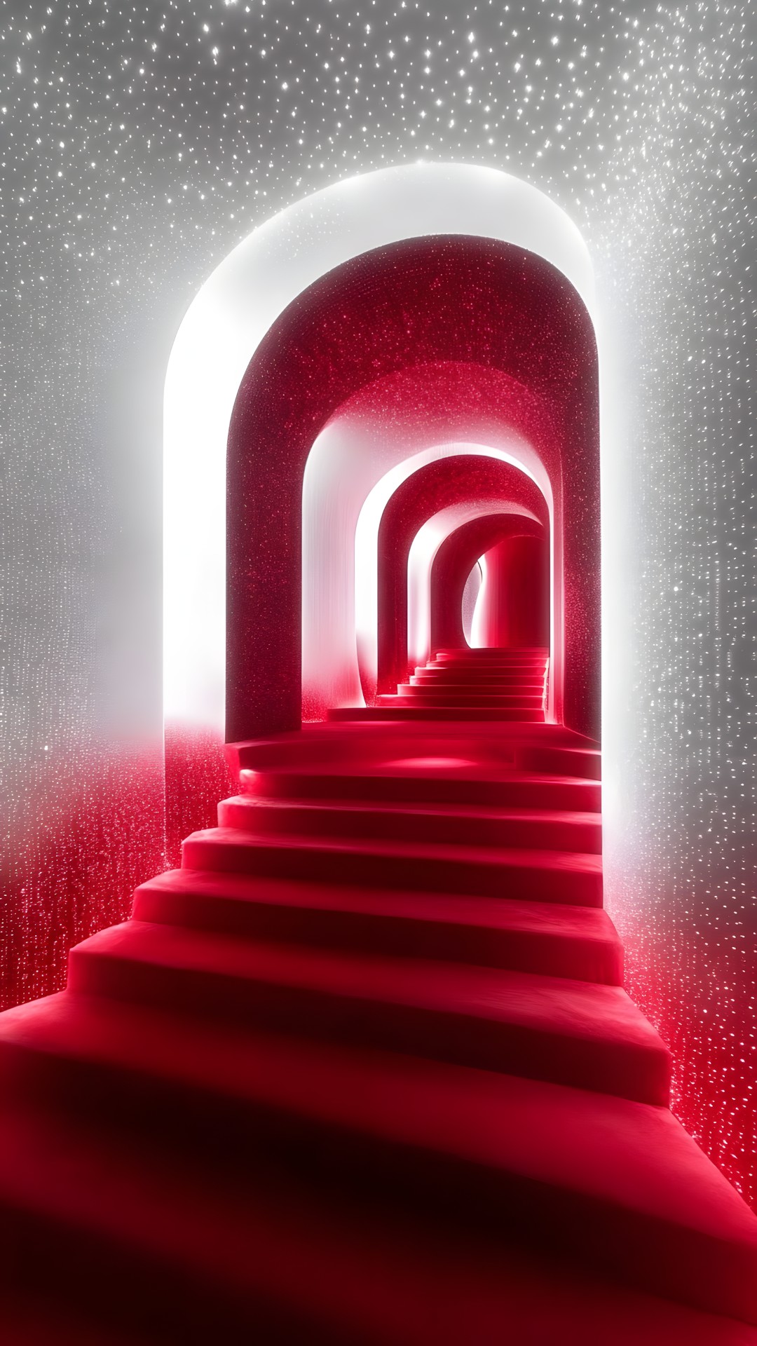 Red, Stairs, Graphics, Graphic design