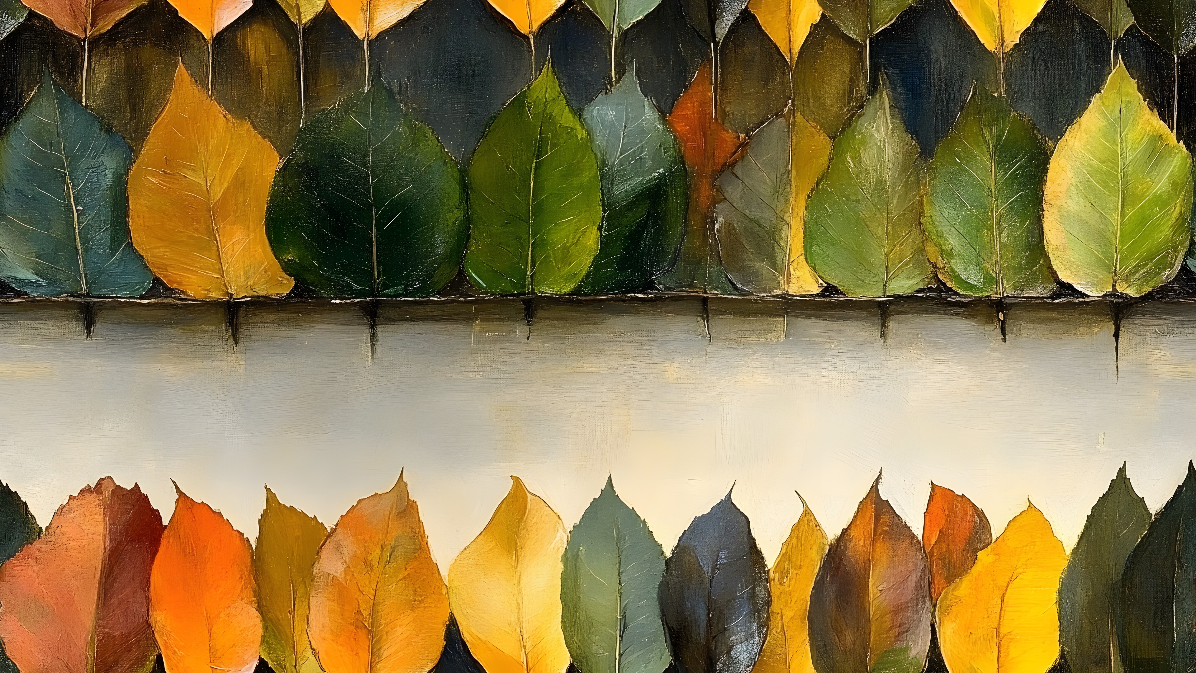 Leaf, Yellow, Orange, Autumn, Twig, Paint, Plant pathology